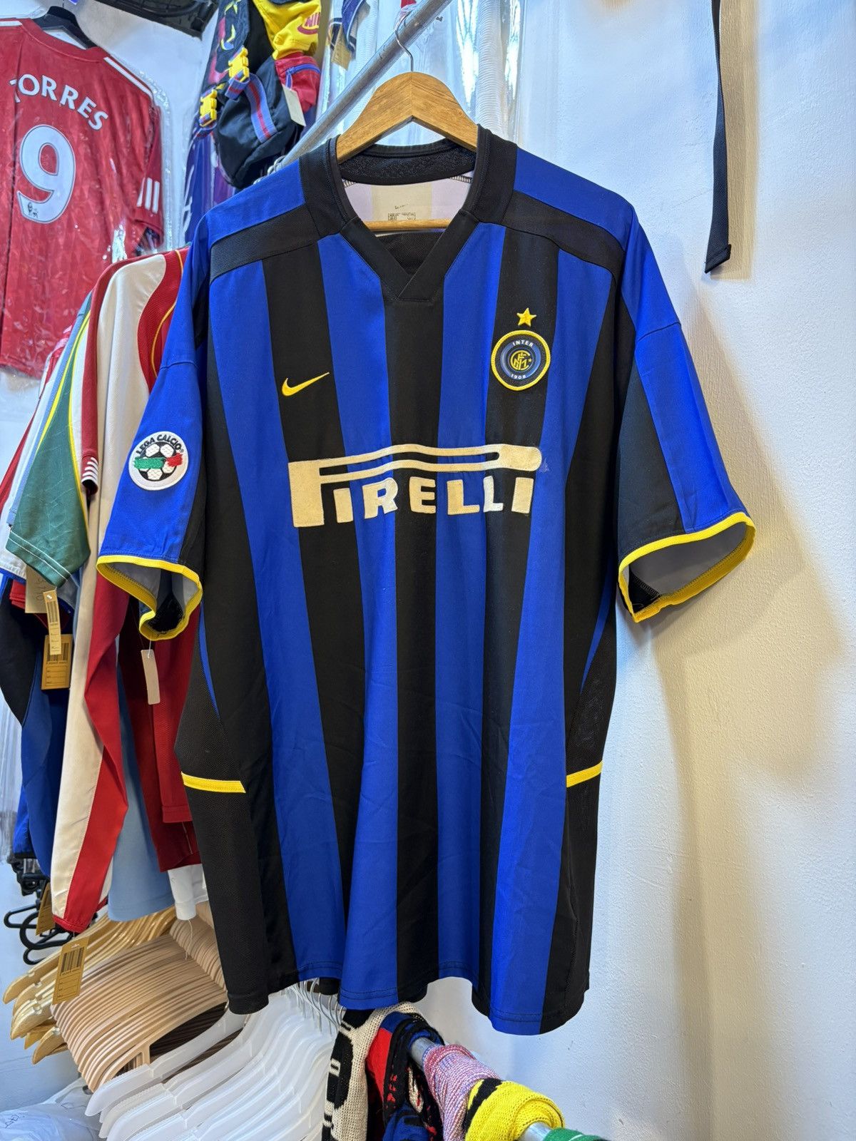 Nike Vintage 2002-2003 Inter Milan Home Kit ADRIANO 10 Size US XXL / EU 58 / 5 - 4 Thumbnail