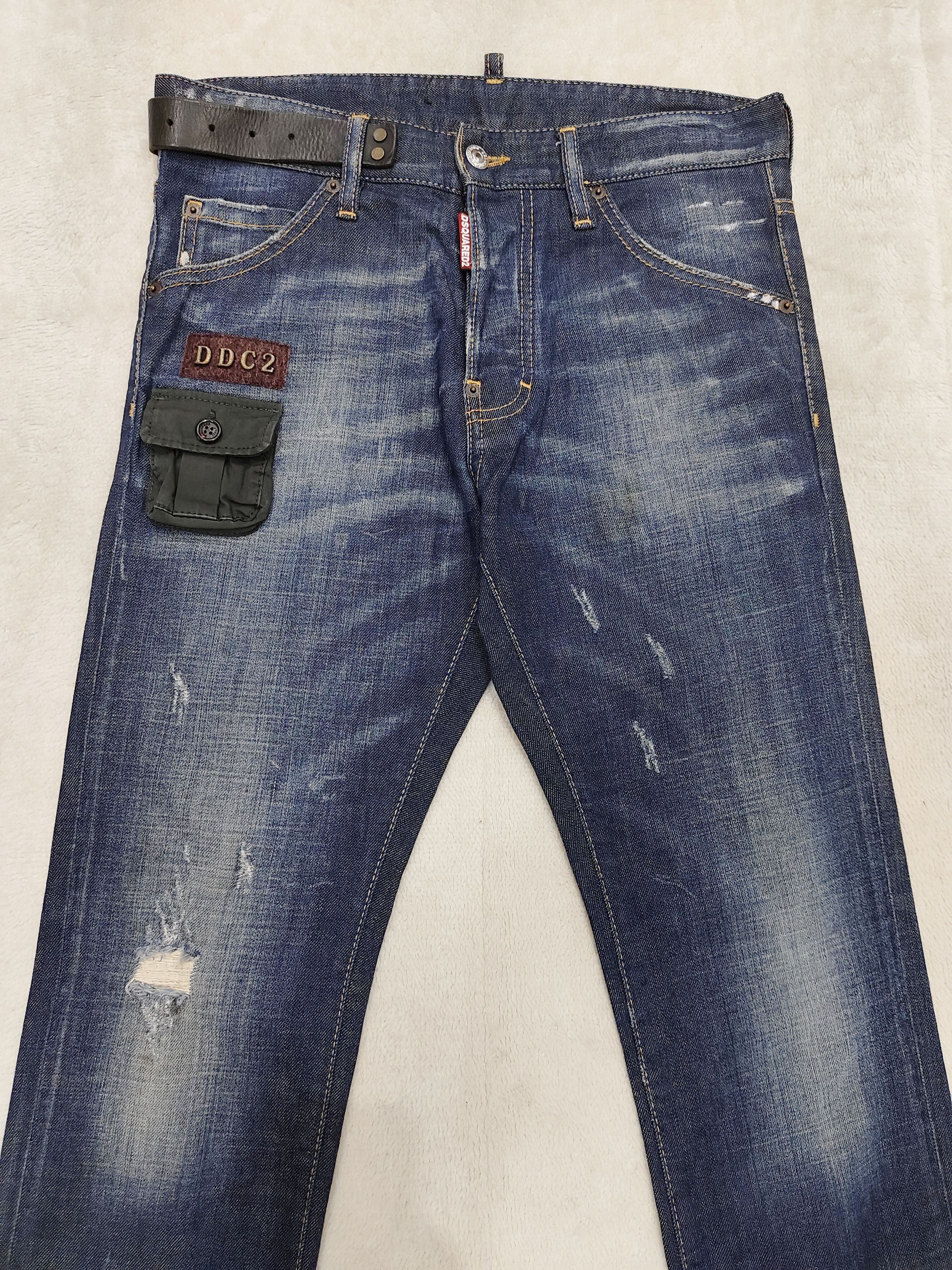 Dsquared2 Dsquared2 🇨🇦 DDC2 Cargo Pacth Distressed Utility Jeans Size US 31 - 4 Thumbnail