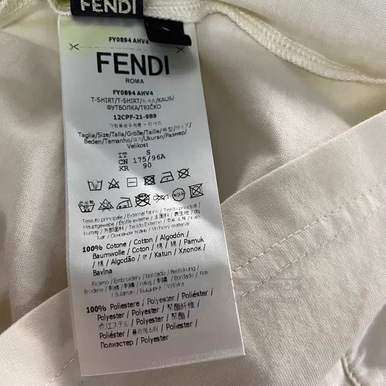 Fendi Fendi Front Embroidered Logo Short Sleeve Size S / US 4 / IT 40 - 4 Thumbnail