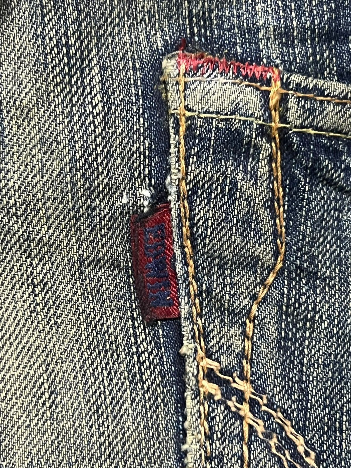 Edwin Vintage Edwin 503 Blue Trip Japan - 💥Rare💥 Crazy Mud Wash Size US 32 / EU 48 - 14 Thumbnail