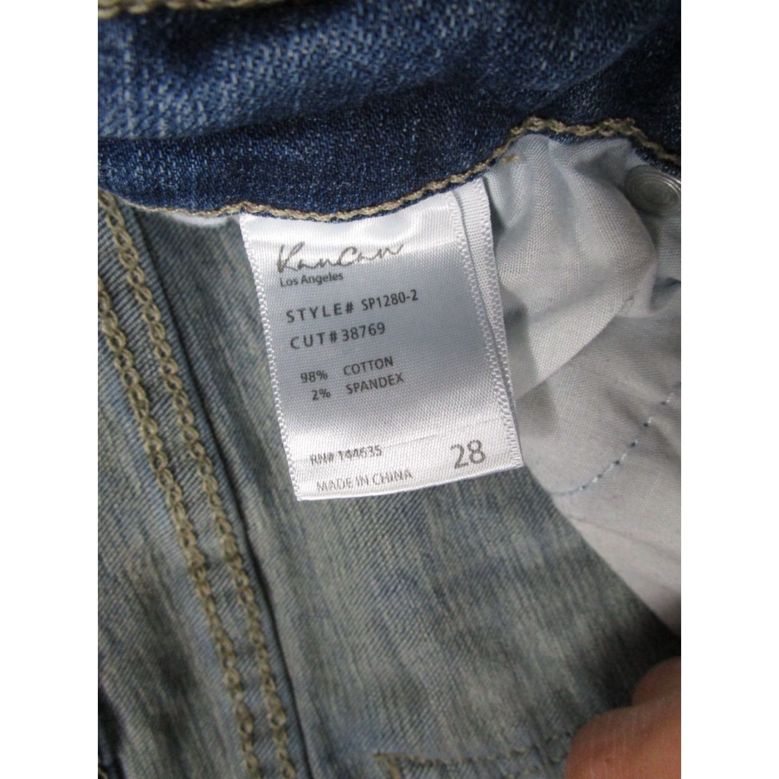 Vintage Kancan Women's Blue Stretch Denim Distressed Skinny Ankle Jeans Size 28 Size 28" / US 6 / IT 42 - 5 Thumbnail