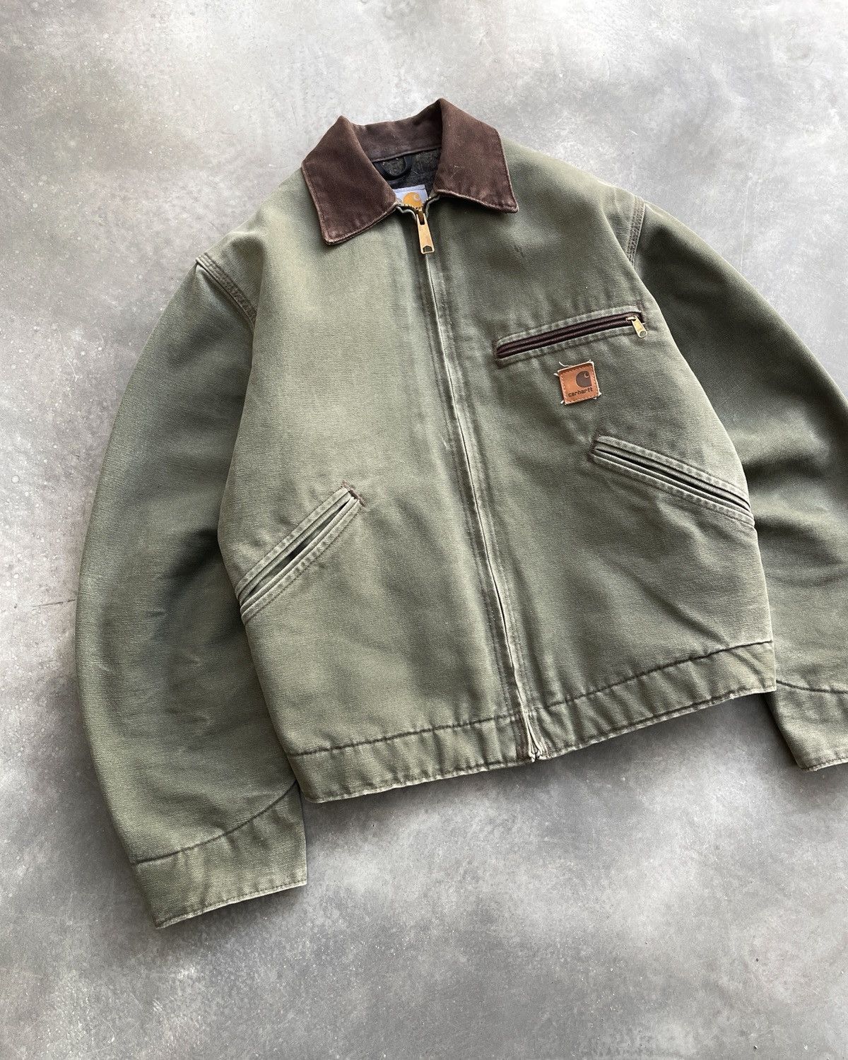 Carhartt FADED ARMY GREEN VINTAGE CARHARTT DETROIT JACKET J97 ARG 🥝 Size US S / EU 44-46 / 1 - 5 Thumbnail