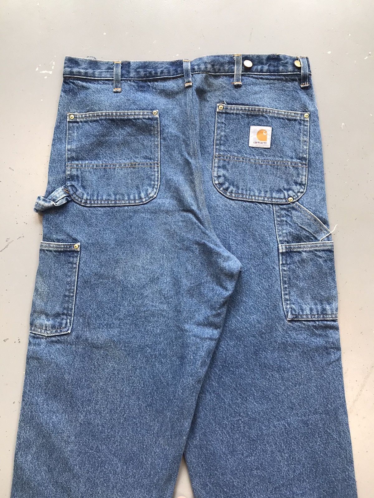 Carhartt × Vintage Vintage Carhartt B73 DST double knee cropped denim Size US 36 / EU 52 - 8 Thumbnail