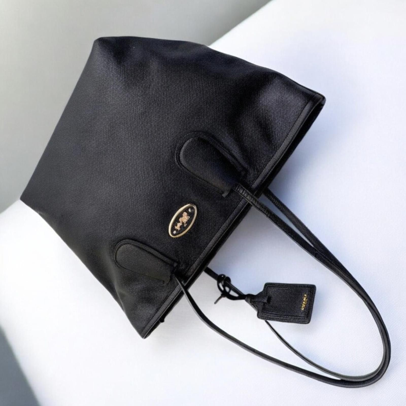 Coach Coach - Black Leather Handbag Size ONE SIZE - 2 Thumbnail