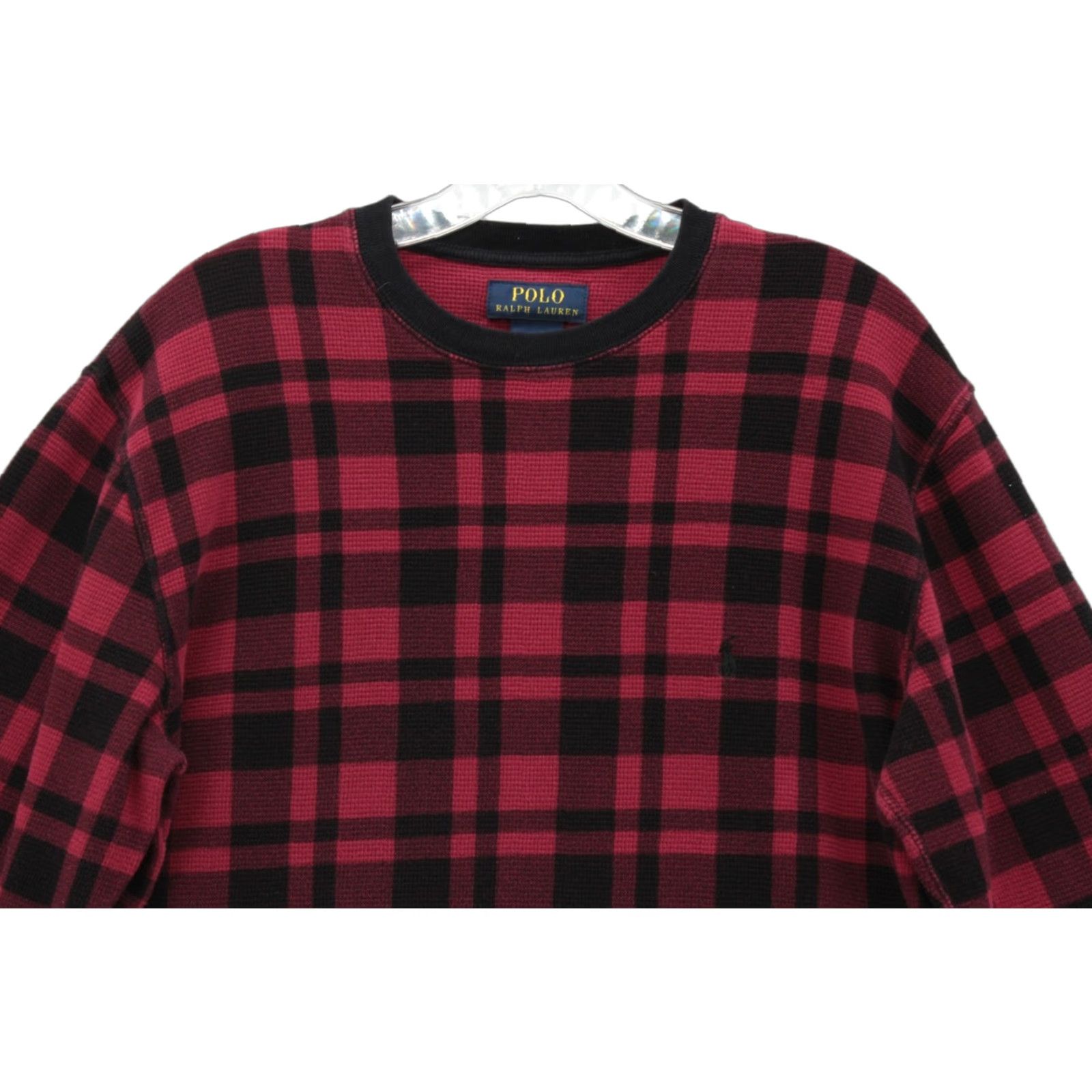Polo Ralph Lauren Polo Ralph Lauren Pajama Shirt Mens Large Red Plaid Textured Thermal Long Sleeve Shirt Size US L / EU 52-54 / 3 - 1 Thumbnail