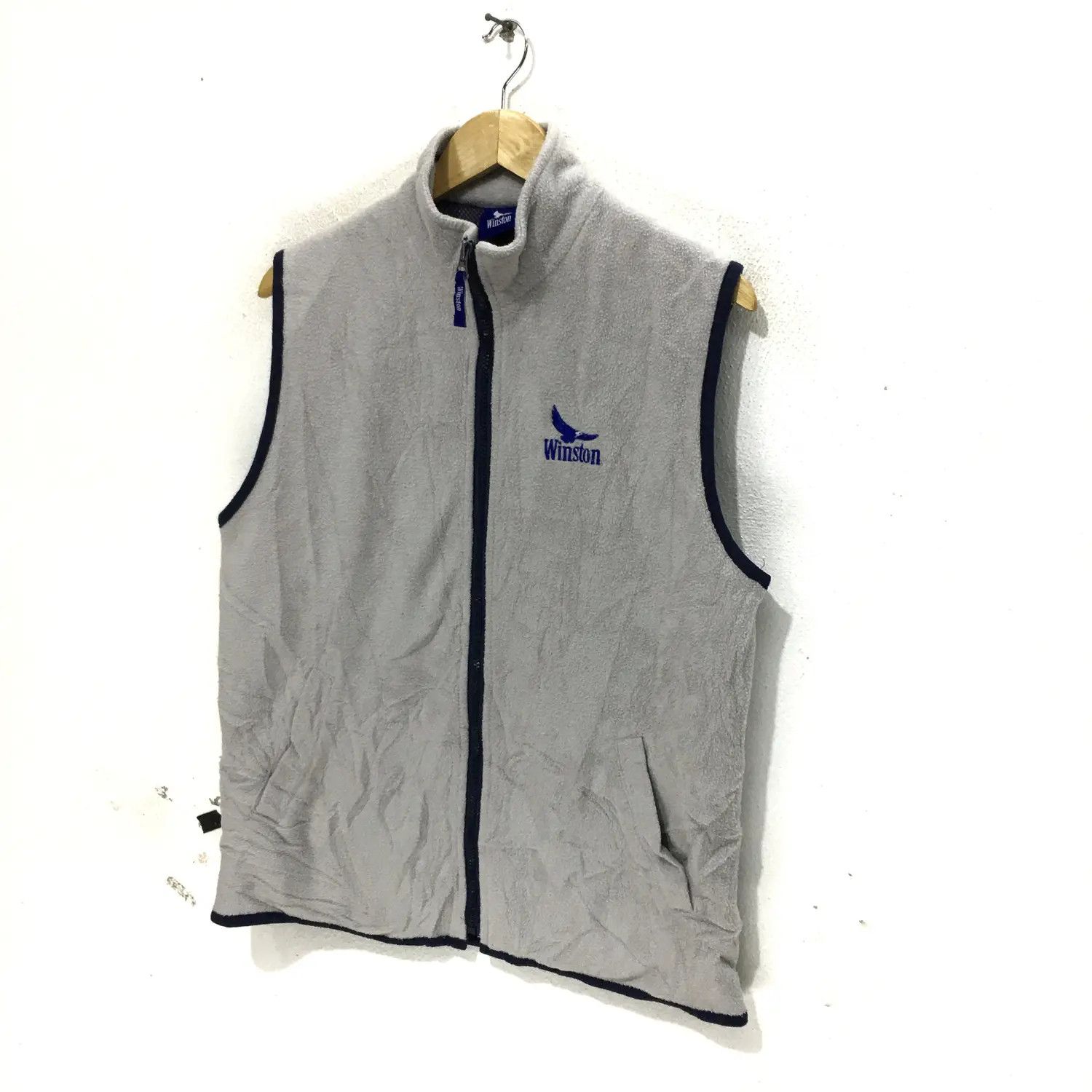Vintage Vtg WINSTON USA Eagle Fleece Vest Jacket Hunt Fishing Gear Size US M / EU 48-50 / 2 - 3 Thumbnail