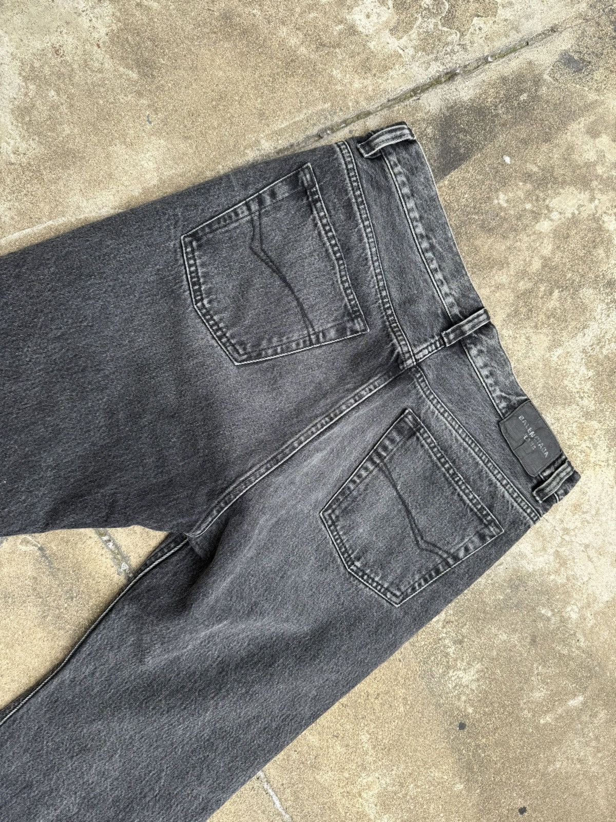 Balenciaga FW22 Lost Tape Flared Black Denim Size US 33 - 7 Thumbnail