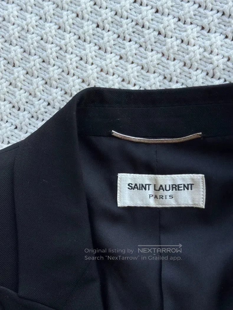 Saint Laurent Paris YSL Black Formal Blazer Jacket. Size US L / EU 52-54 / 3 - 9 Thumbnail