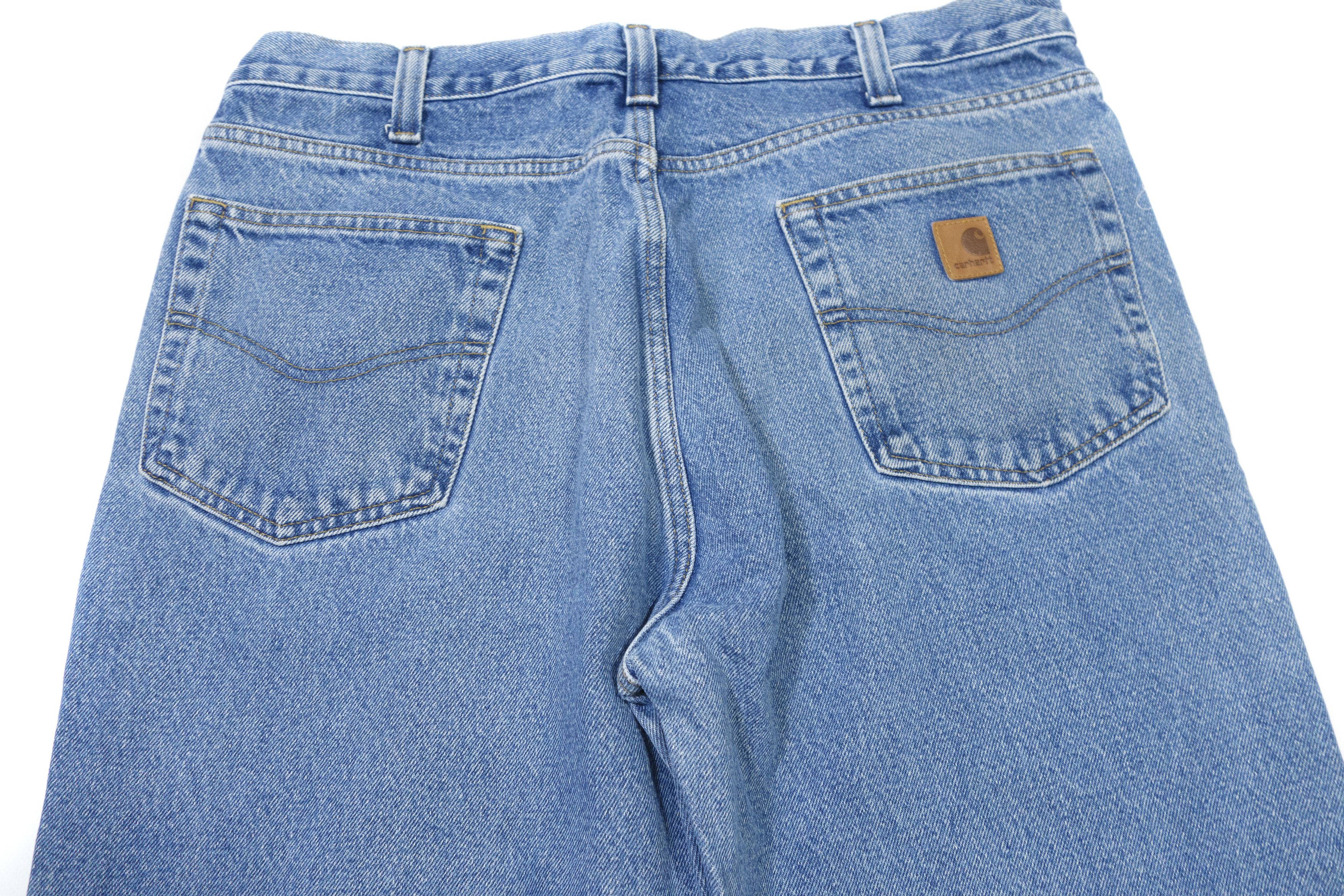 Carhartt 00s Relaxed Fit Straight Light Wash Blue Jeans Size US 35 - 4 Thumbnail