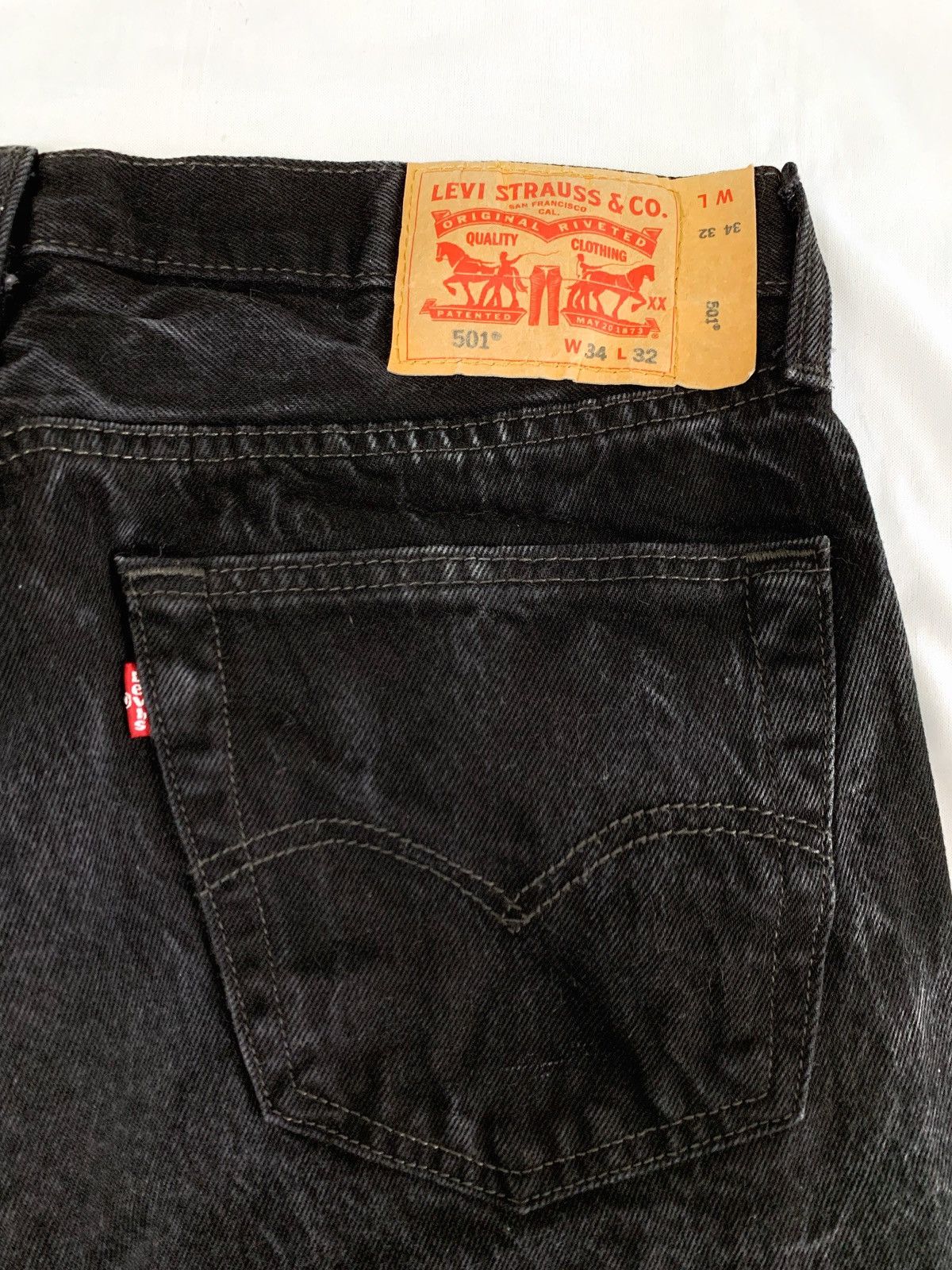 Levi's Levis 501 black jeans pant 34x32 Size US 34 / EU 50 - 5 Thumbnail
