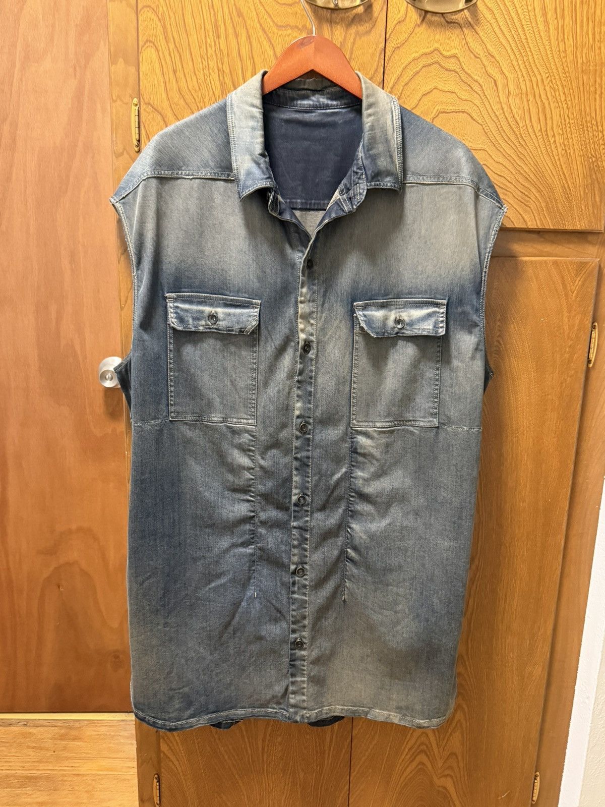 Rick Owens Drkshdw SS19 Denim Hustler Vest