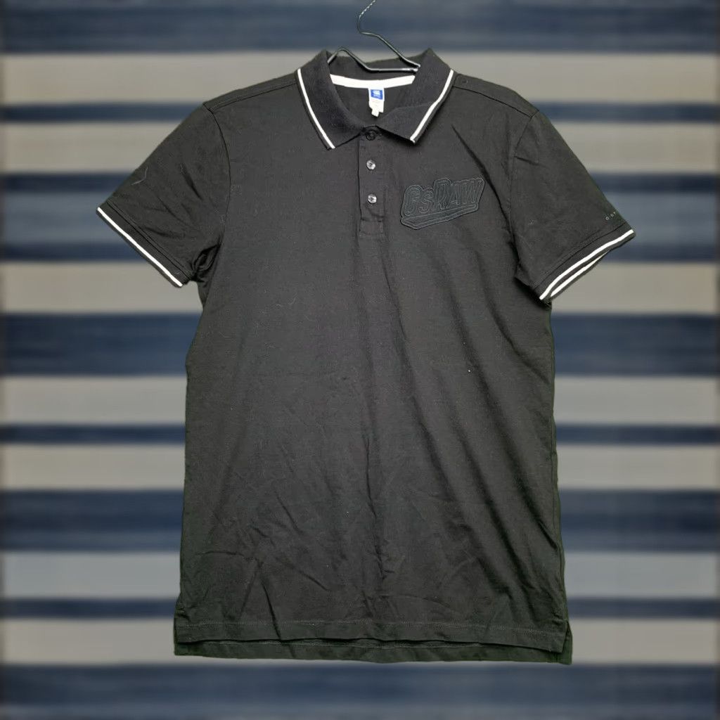 G-Star G-Star Raw Polo Shirt Mens M Black Short Sleeve Cotton Casual Polo Size US M / EU 48-50 / 2 - 1 Thumbnail