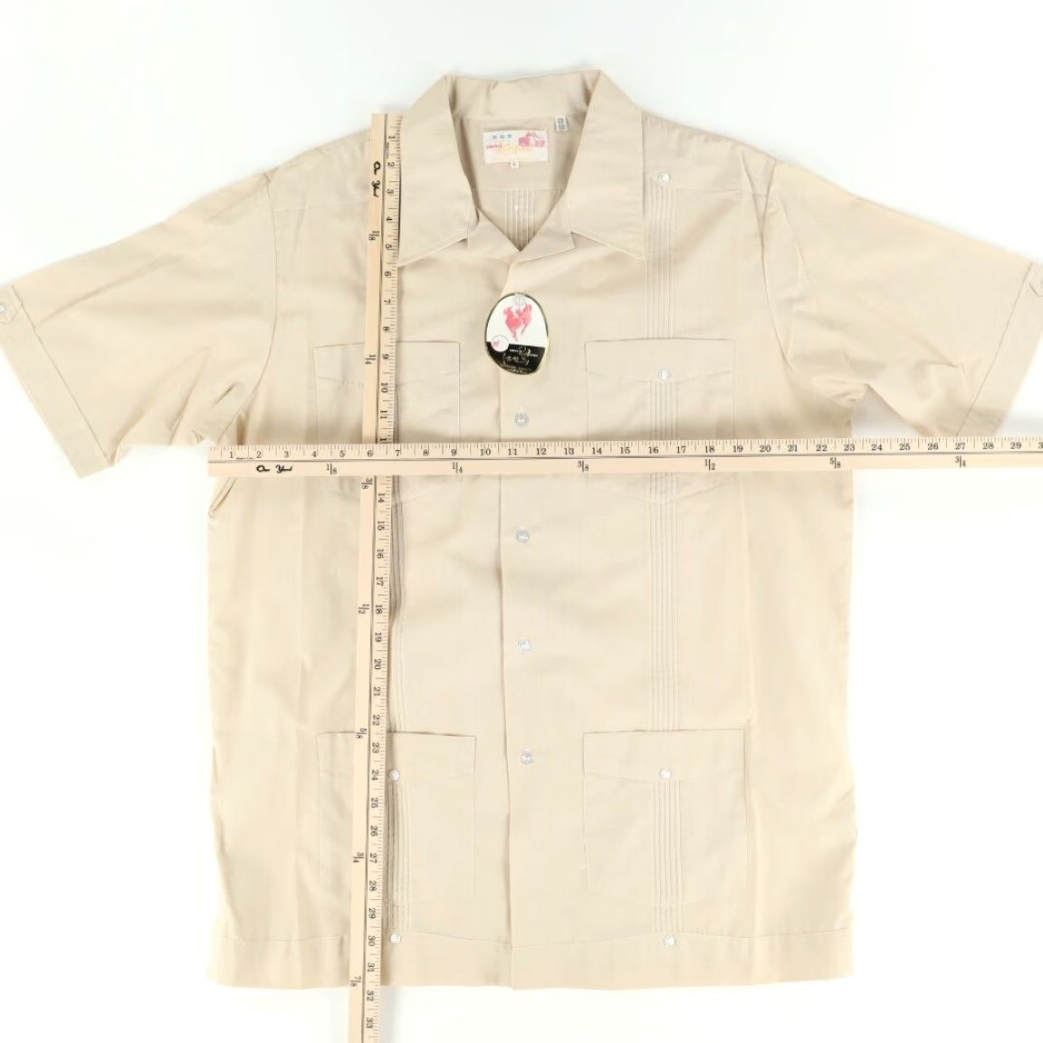 Vintage VINTAGE Red Horse Shirt 4-Pocket Button Down Cotton Blend Solid Beige Men L Size US L / EU 52-54 / 3 - 3 Thumbnail