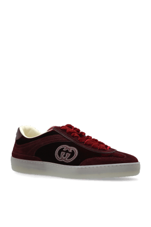 Gucci oc11z0226 Women's G75 Sneakers in Burgundy Size US 7.5 / IT 37.5 - 4 Thumbnail