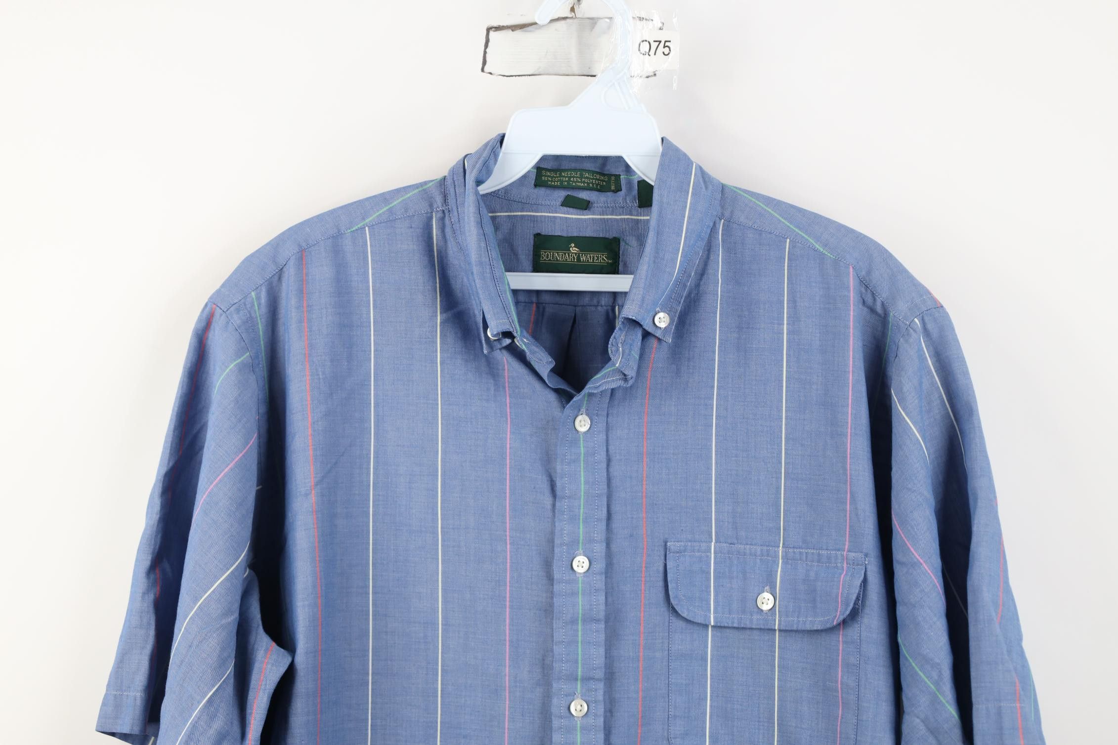 Vintage Vintage 90s Streetwear Tailoring Striped Button Down Shirt Size US L / EU 52-54 / 3 - 2 Thumbnail