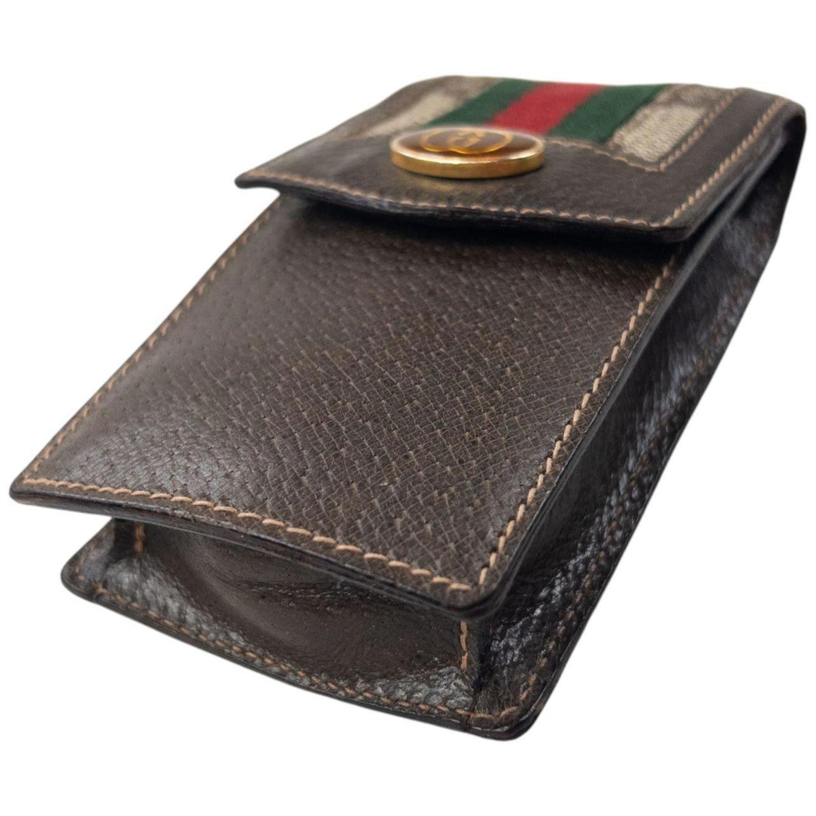 Gucci Vintage 80s Gucci Monogram Leather Cigarette Case Size ONE SIZE - 7 Thumbnail