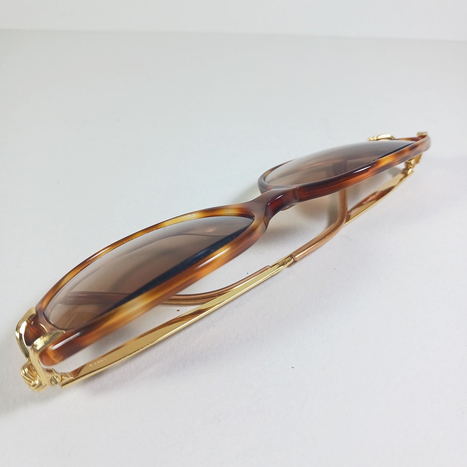Emanuel Ungaro × Persol Emanuel Ungaro U580 Havana Brown/Gold Sunglasses Persol Made Size ONE SIZE - 9 Thumbnail