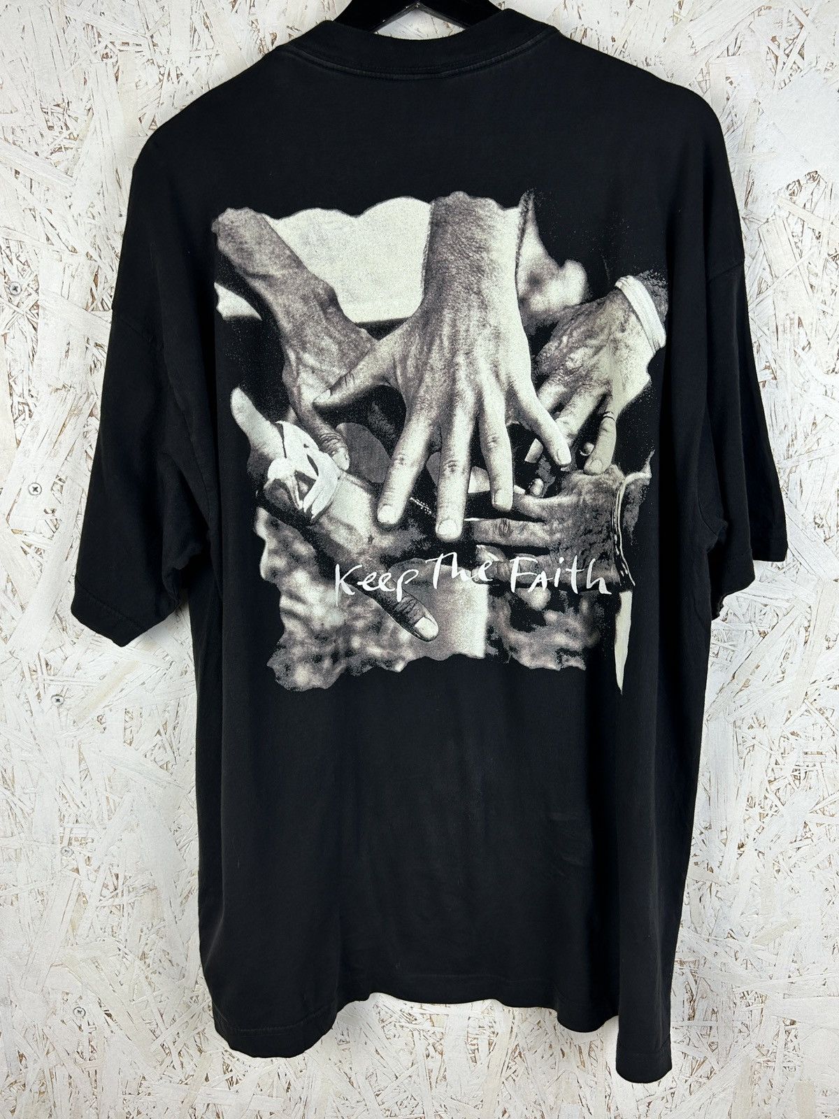 Band Tees 90s Bon Jovi 1992 Keep The Faith Tour T-Shirt Black XL Size US XL / EU 56 / 4 - 7 Thumbnail