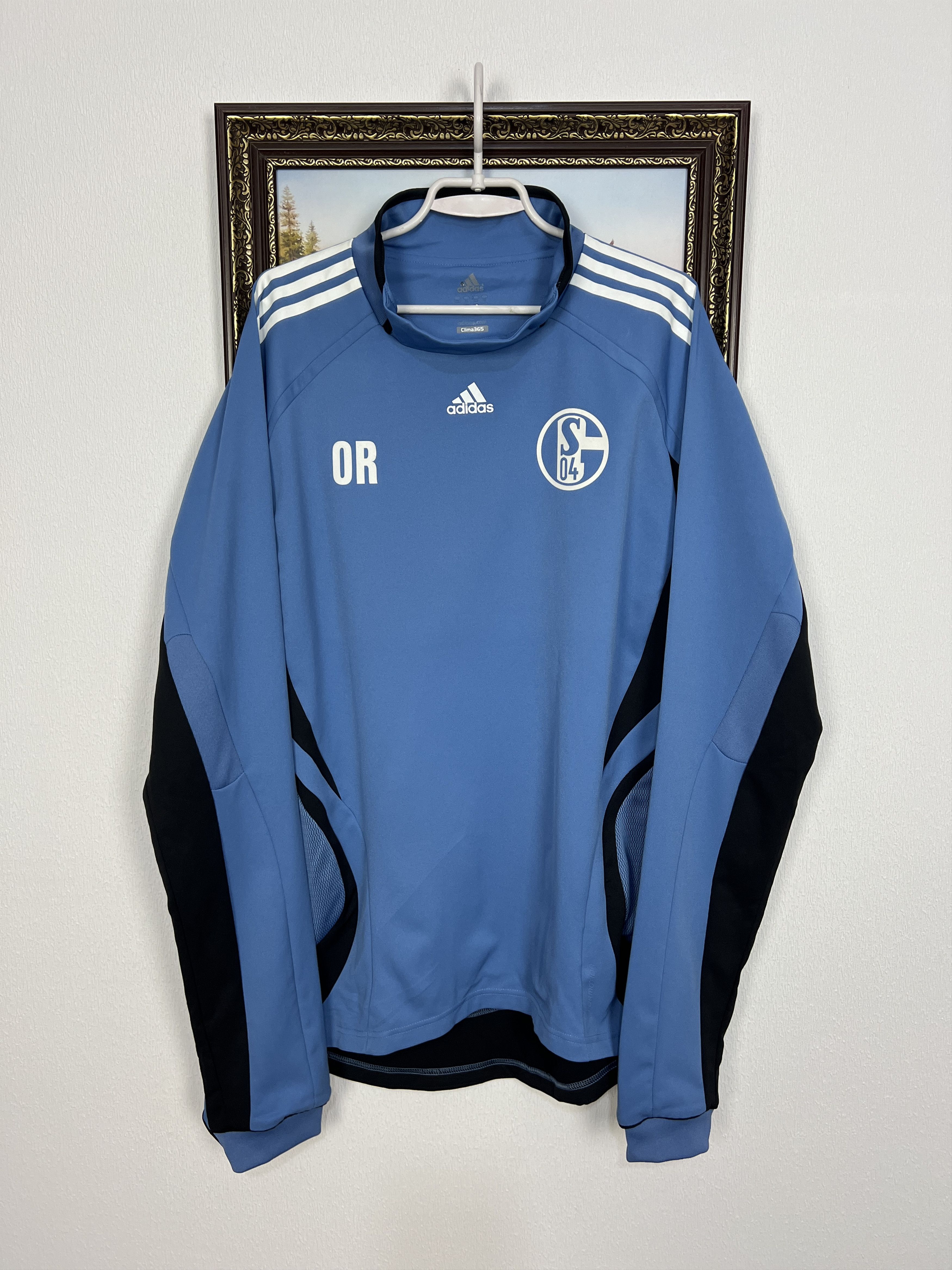 Adidas FC Schalke 04 Football Player Issue Train Sweatshirt Jacket Size US XL / EU 56 / 4 - 1 Thumbnail