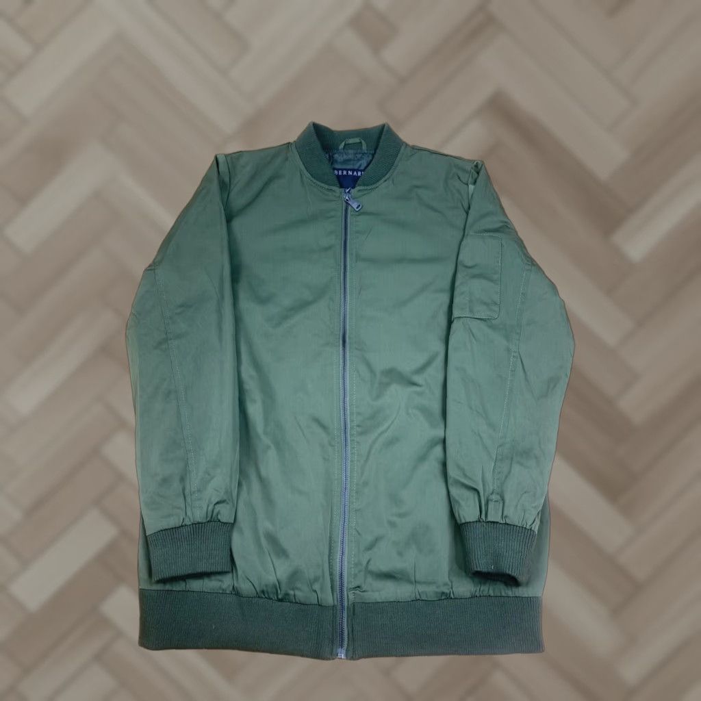 Vintage Bernardo Bomber Jacket Mens M Green Casual Zip Pockets Size US M / EU 48-50 / 2 - 1 Thumbnail