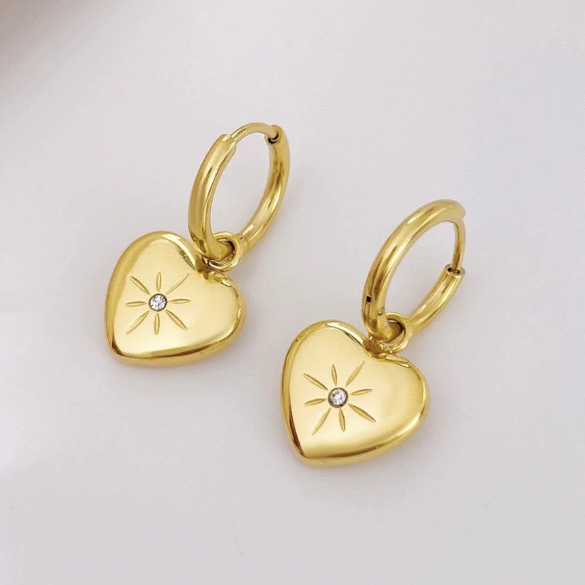 Other Love Heart Dangle Drop Earrings for Women Size ONE SIZE - 2 Thumbnail