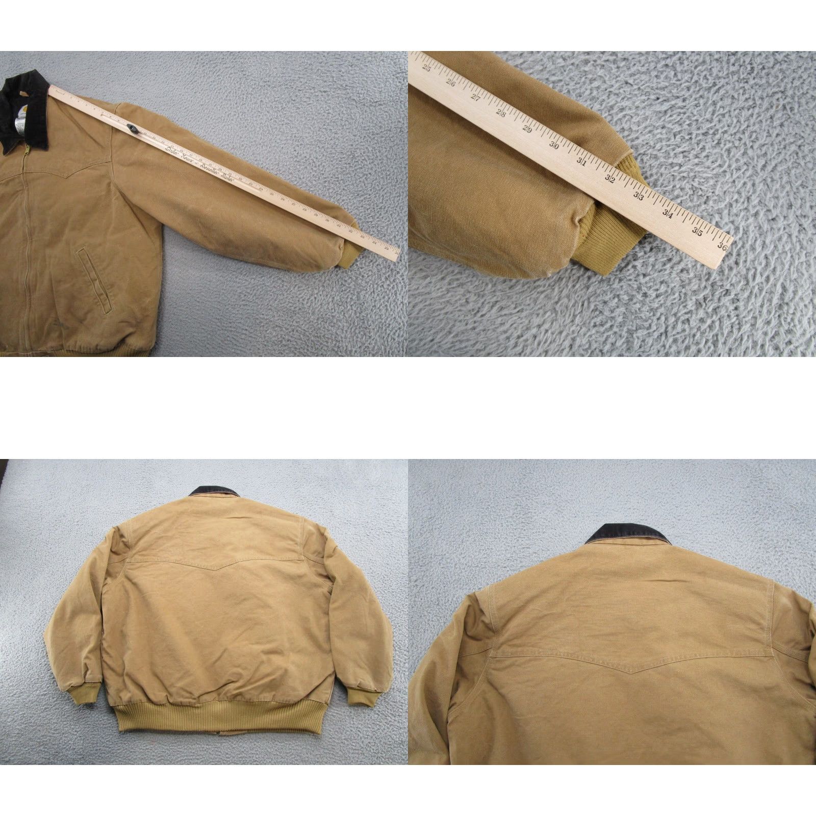 Carhartt VINTAGE Carhartt J14 CML Beige Quilt Lined Full Zip Jacket Bomber 2XL Men Size US XXL / EU 58 / 5 - 8 Thumbnail