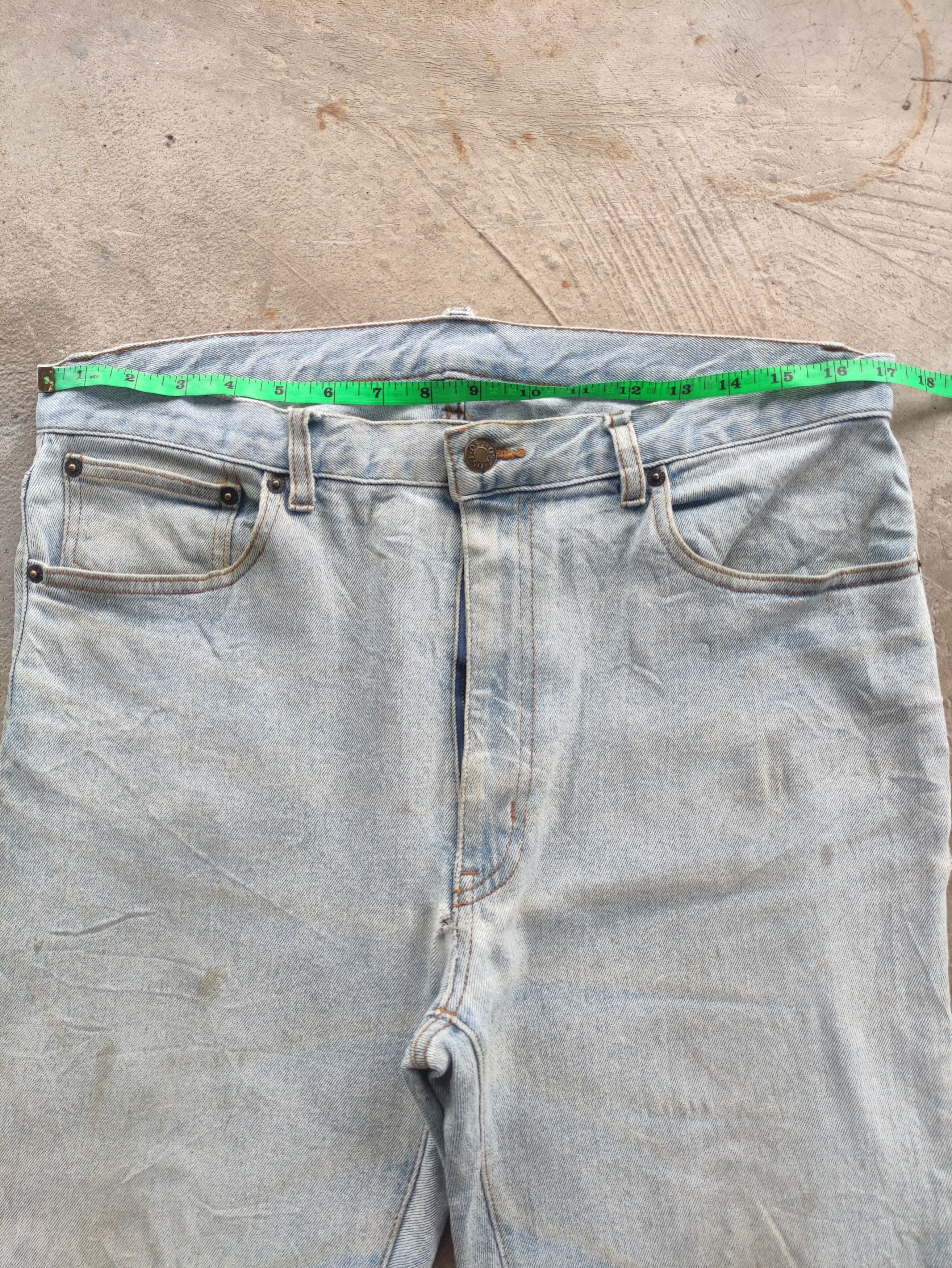 Japanese Brand Vintage OSJ Jean Distressed Faded Denim Size US 36 / EU 52 - 6 Thumbnail