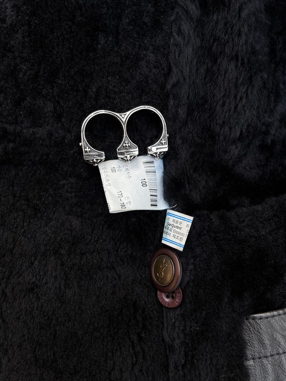 Saint Laurent Paris RARE VINTAGE 🔥YVES SAINT LAURENT SHEARLING SUEDE JACKET Size US M / EU 48-50 / 2 - 4 Thumbnail