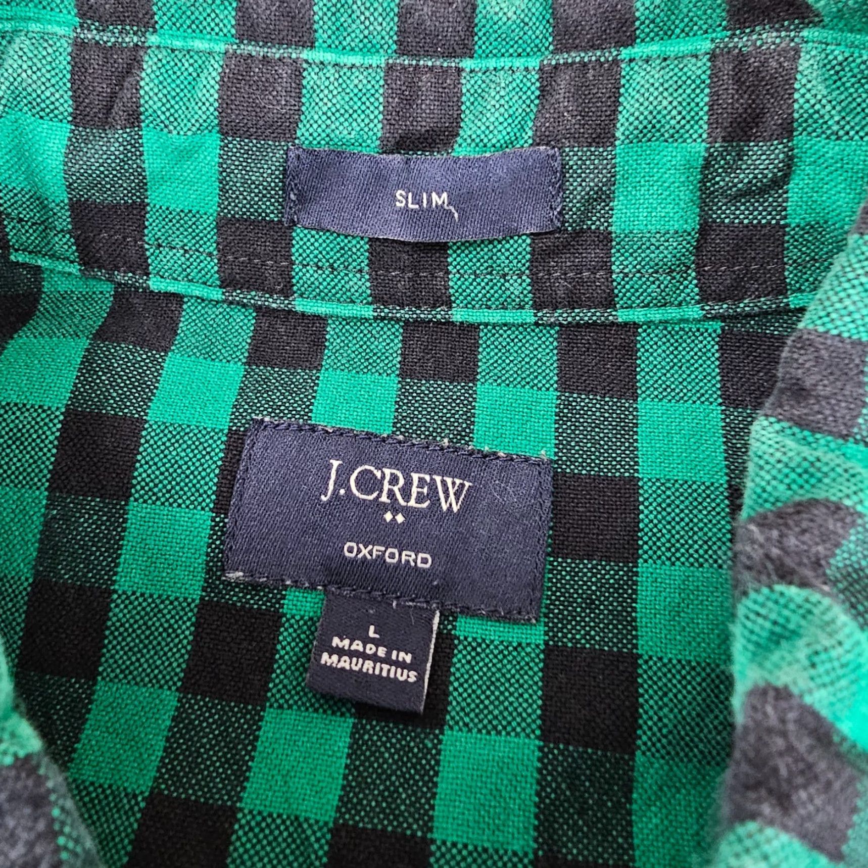 J.Crew J.CREW Shirt Mens L Green Plaid Slim Fit Button-Up Oxford Casual Preppy Shirt Size US L / EU 52-54 / 3 - 3 Thumbnail