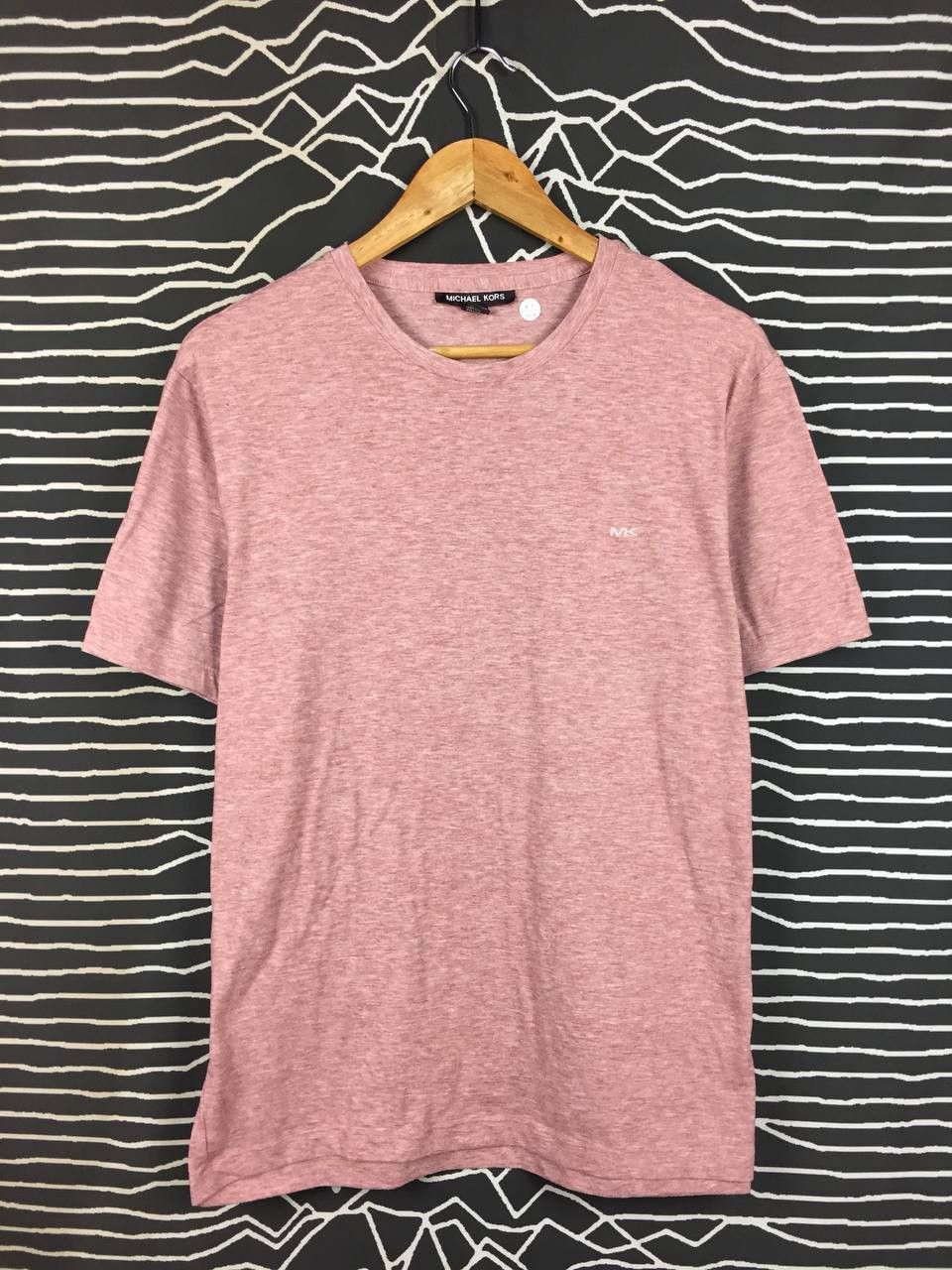 Michael Kors Michael Kors Embroidered MK Logo Minimalist Pink Melange Tee Size US L / EU 52-54 / 3 - 1 Thumbnail