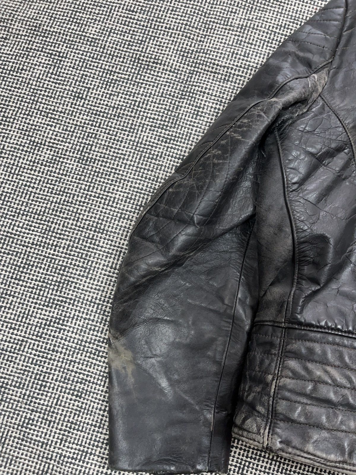 Genuine Leather 40s/50s Germany WW2 Luftwaffe motorcycle leather jacket Size US M / EU 48-50 / 2 - 18 Thumbnail