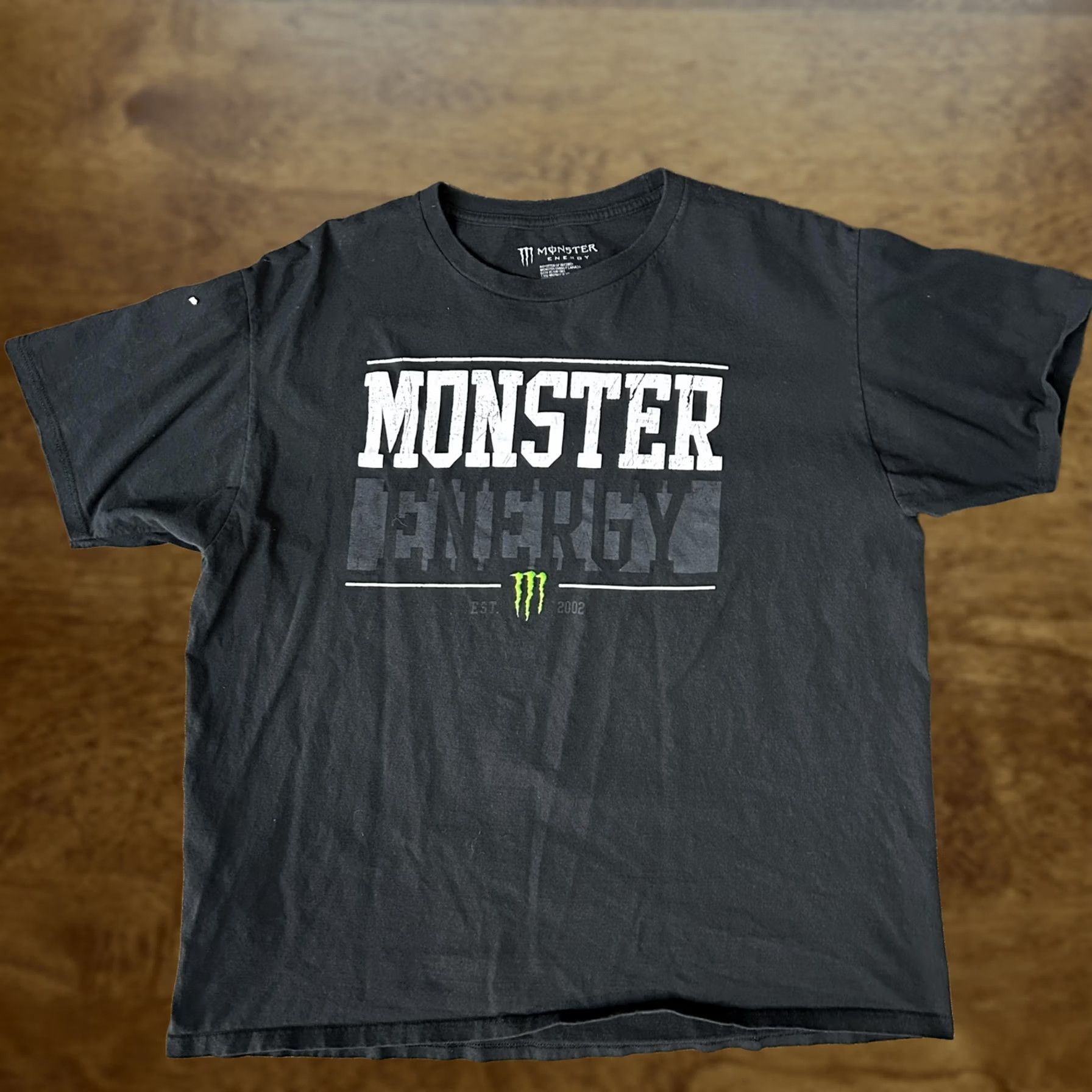 Logo 7 Monster Energy Shirt Mens XL Black Logo EST 2002 Graphic Promo Tee T-Shirt Size US XL / EU 56 / 4 - 1 Thumbnail