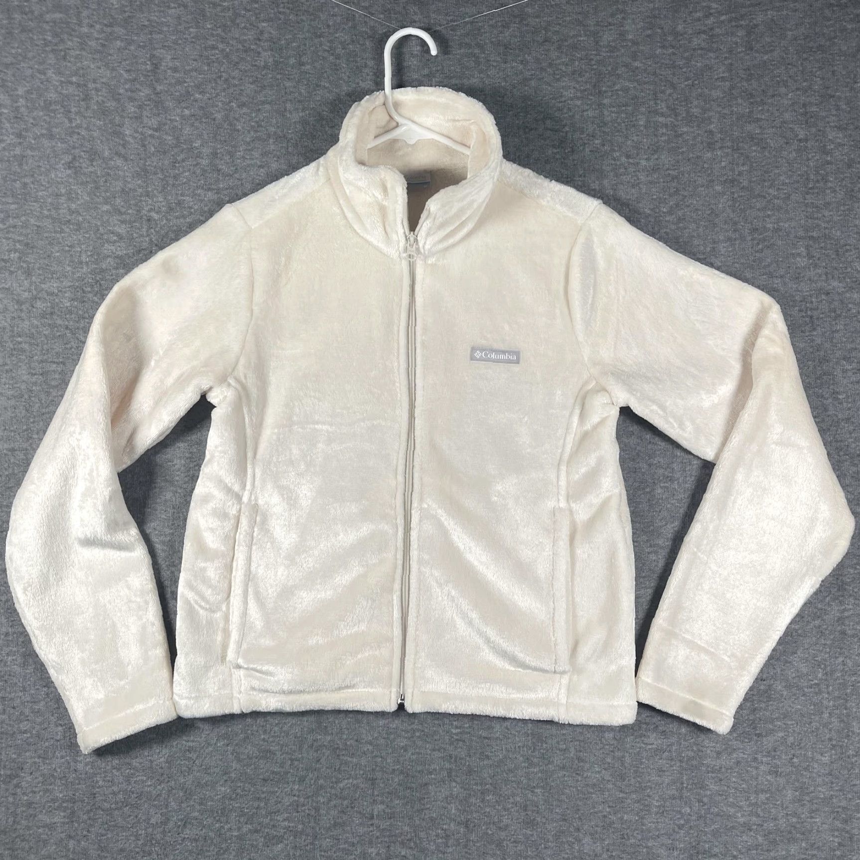Vintage Columbia Jacket Womens M Ivory Plush Fleece Full Zip Sherpa Soft Warm Cozy Coat? Size M / US 6-8 / IT 42-44 - 2 Thumbnail
