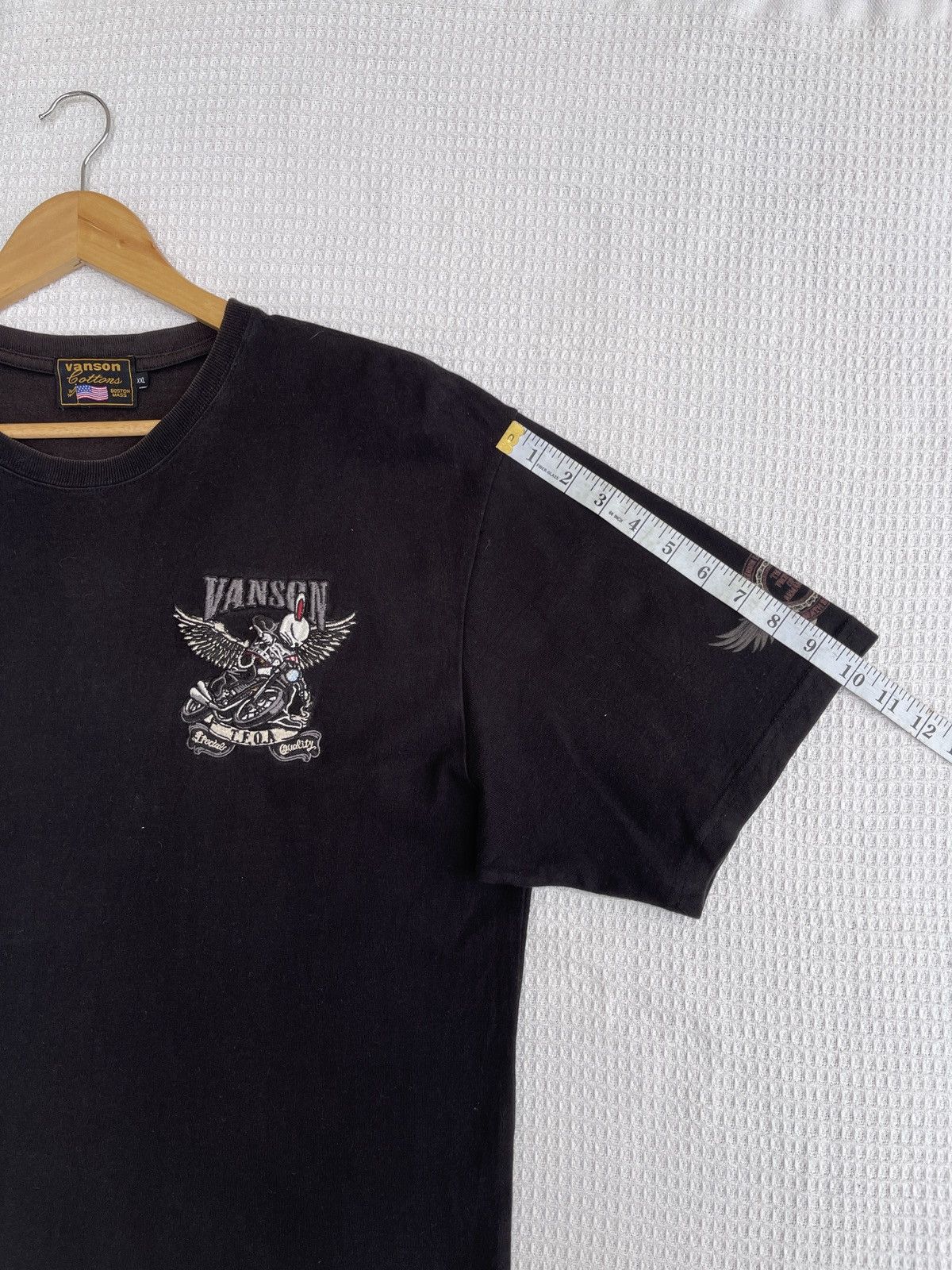 Japanese Brand Rare🔥 VANSON Leather Death Rabbit TFOA Embroidered Tee Size US XL / EU 56 / 4 - 14 Thumbnail