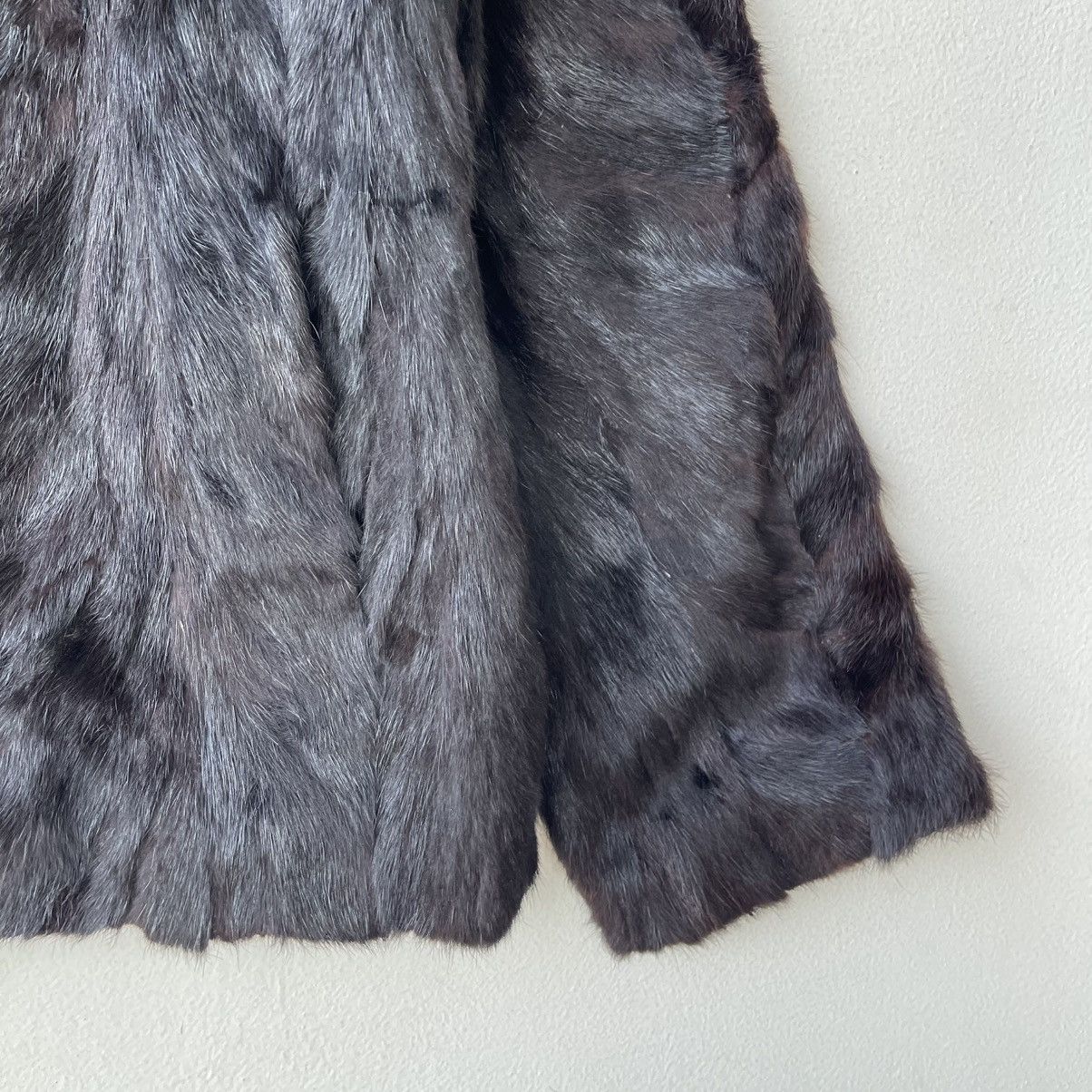 Vintage Real Mink Fur Zip-Up Blouson - Glossy Black (Vintage) Size US M / EU 48-50 / 2 - 6 Thumbnail