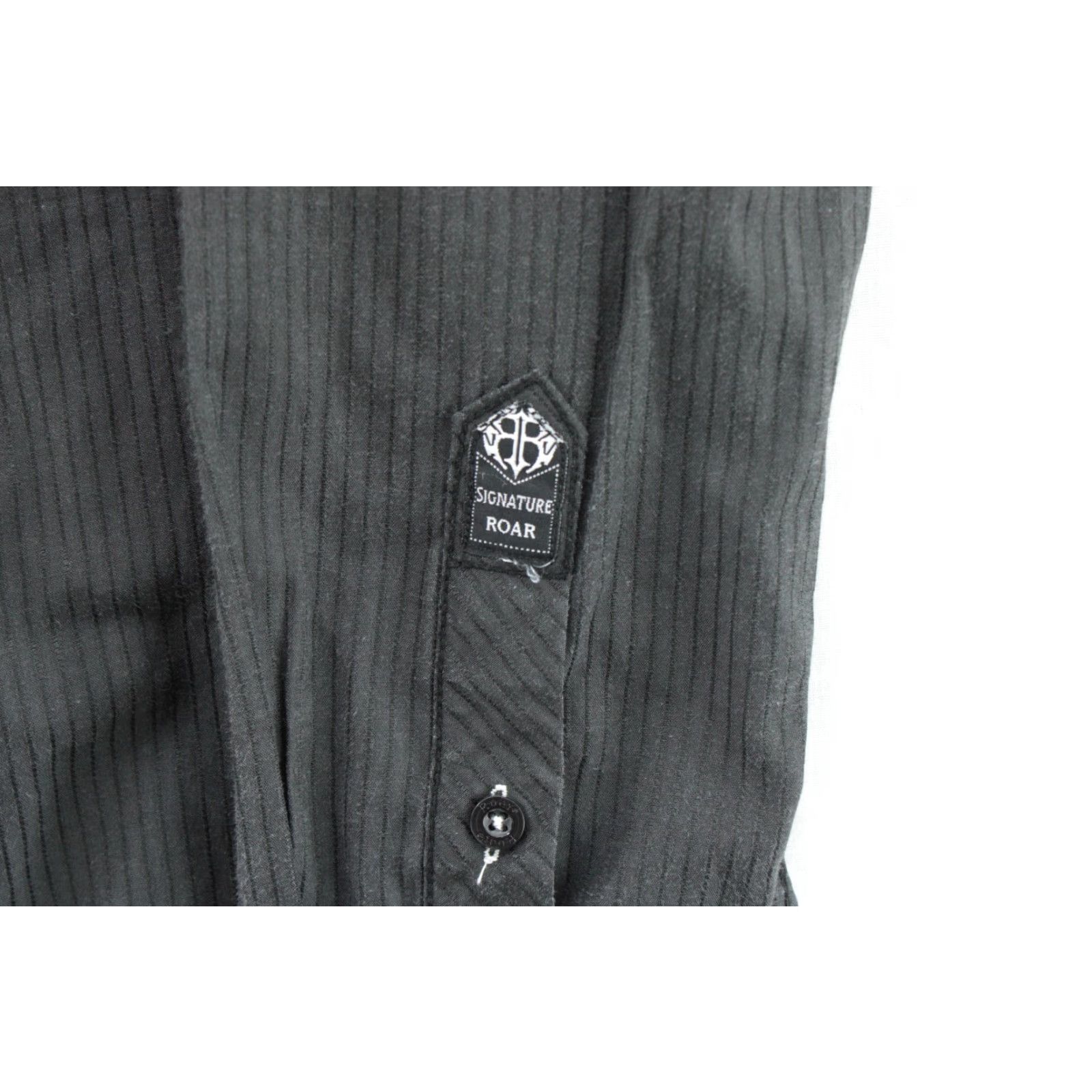 Roar Roar Shirt Men's M Black Embroidered Western Button Up Signature Torch Shirt Size US M / EU 48-50 / 2 - 6 Thumbnail
