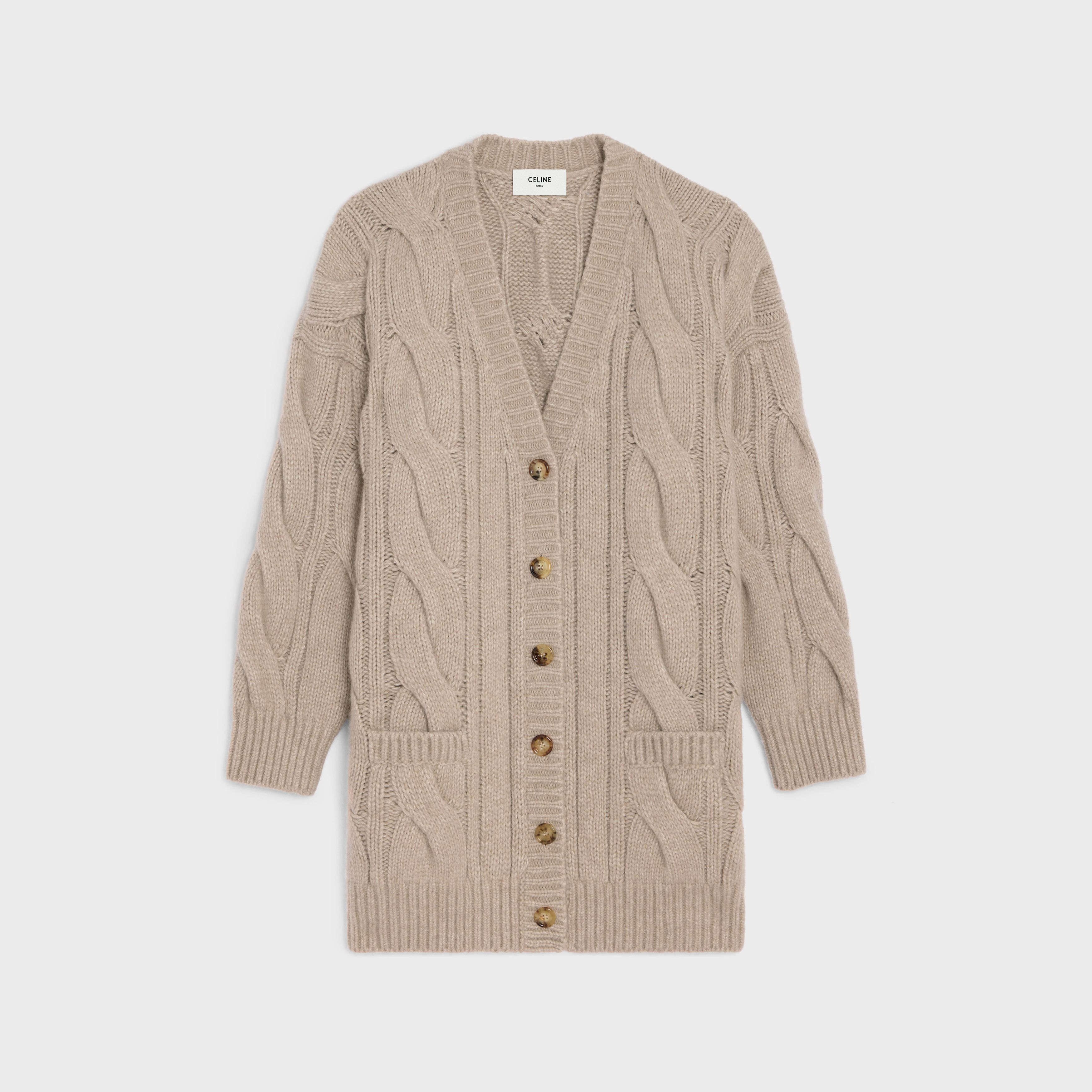 long cardigan in wool cashmere and silk