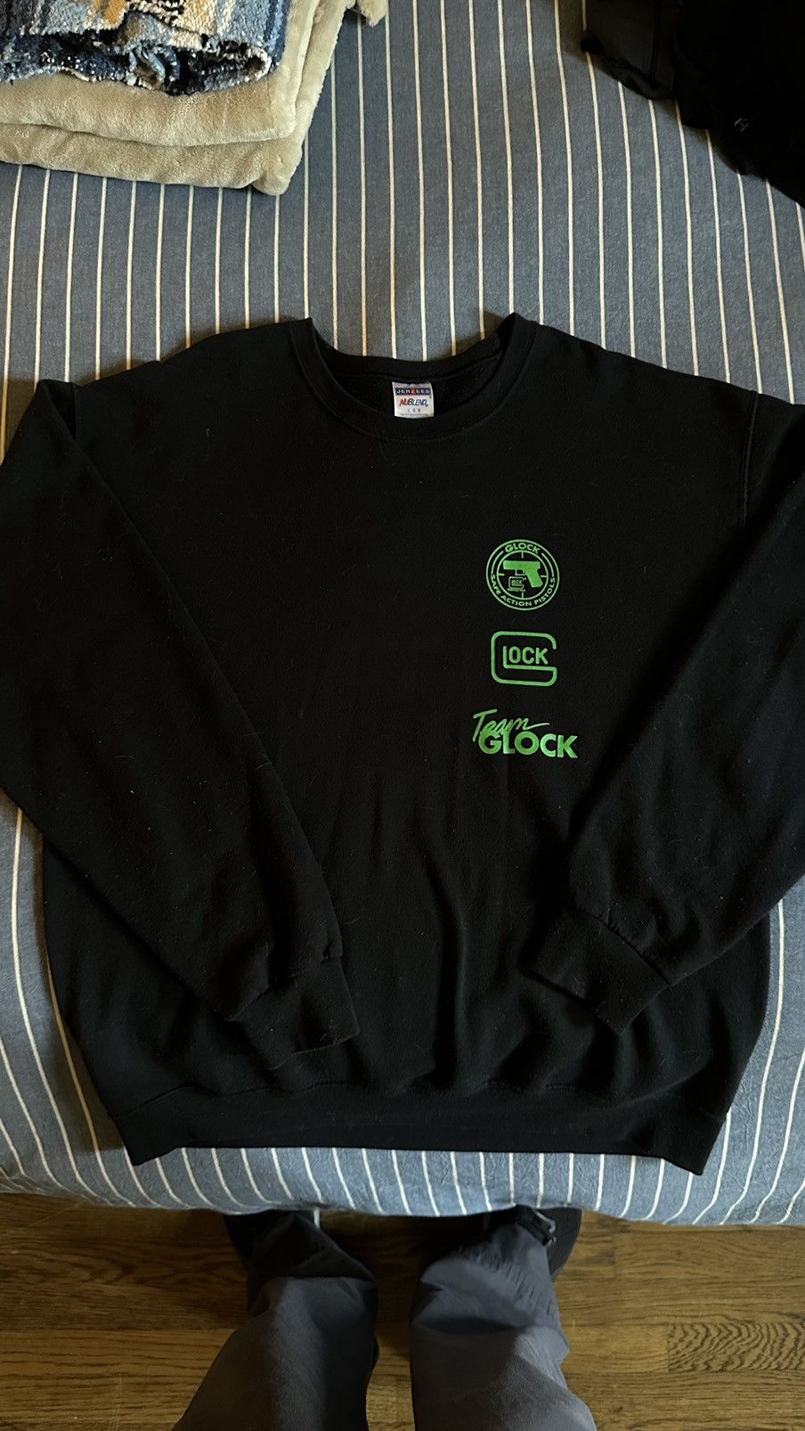 image of Vintage Glock Shooting Team Sweatshirt in Black, Men's (Size Large)