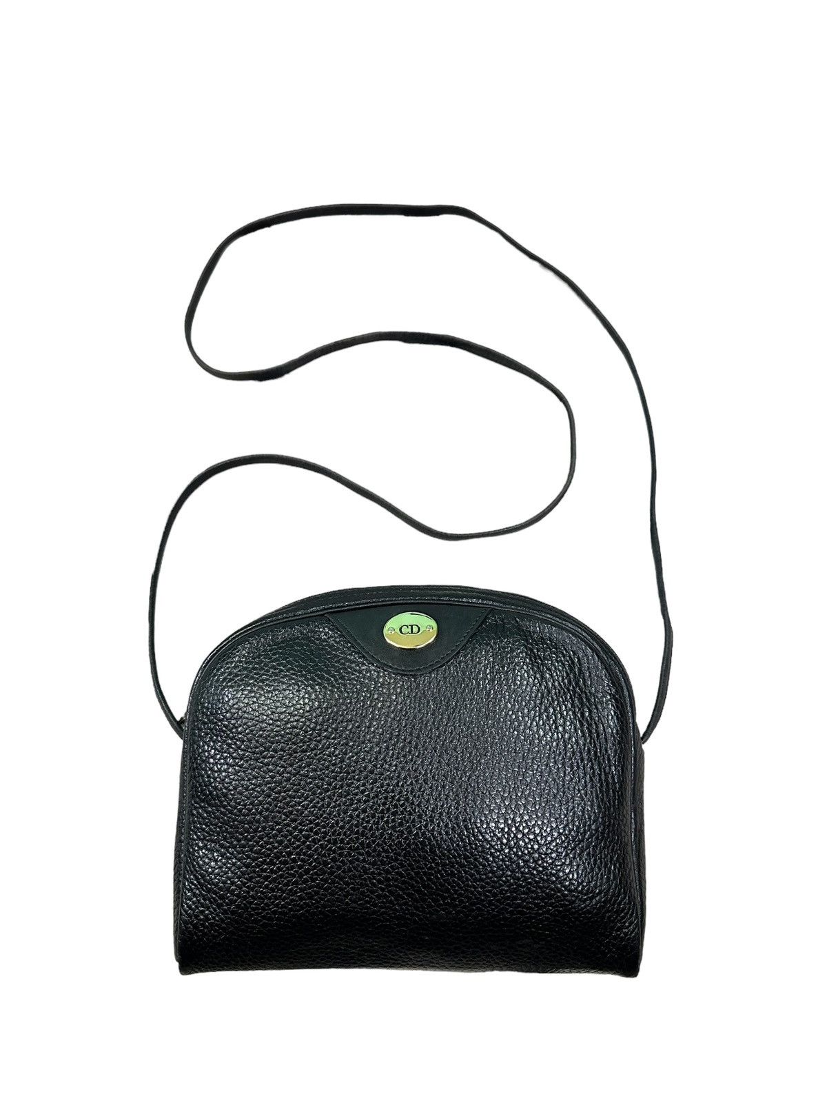 Dior AUTHENTIC VINTAGE CHRISTIAN DIOR BLACK LEATHER CROSSBODY BAG Size ONE SIZE - 1 Thumbnail