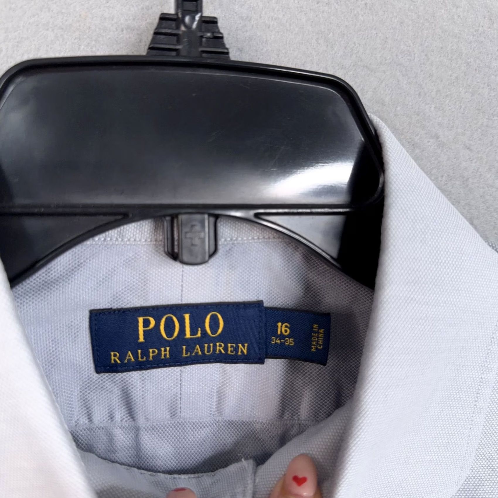 Polo Ralph Lauren Polo Ralph Lauren Shirt Mens 16 Blue Solid Long Sleeve Button Front Pony Logo (Used/Vintage) Size US L / EU 52-54 / 3 - 4 Thumbnail