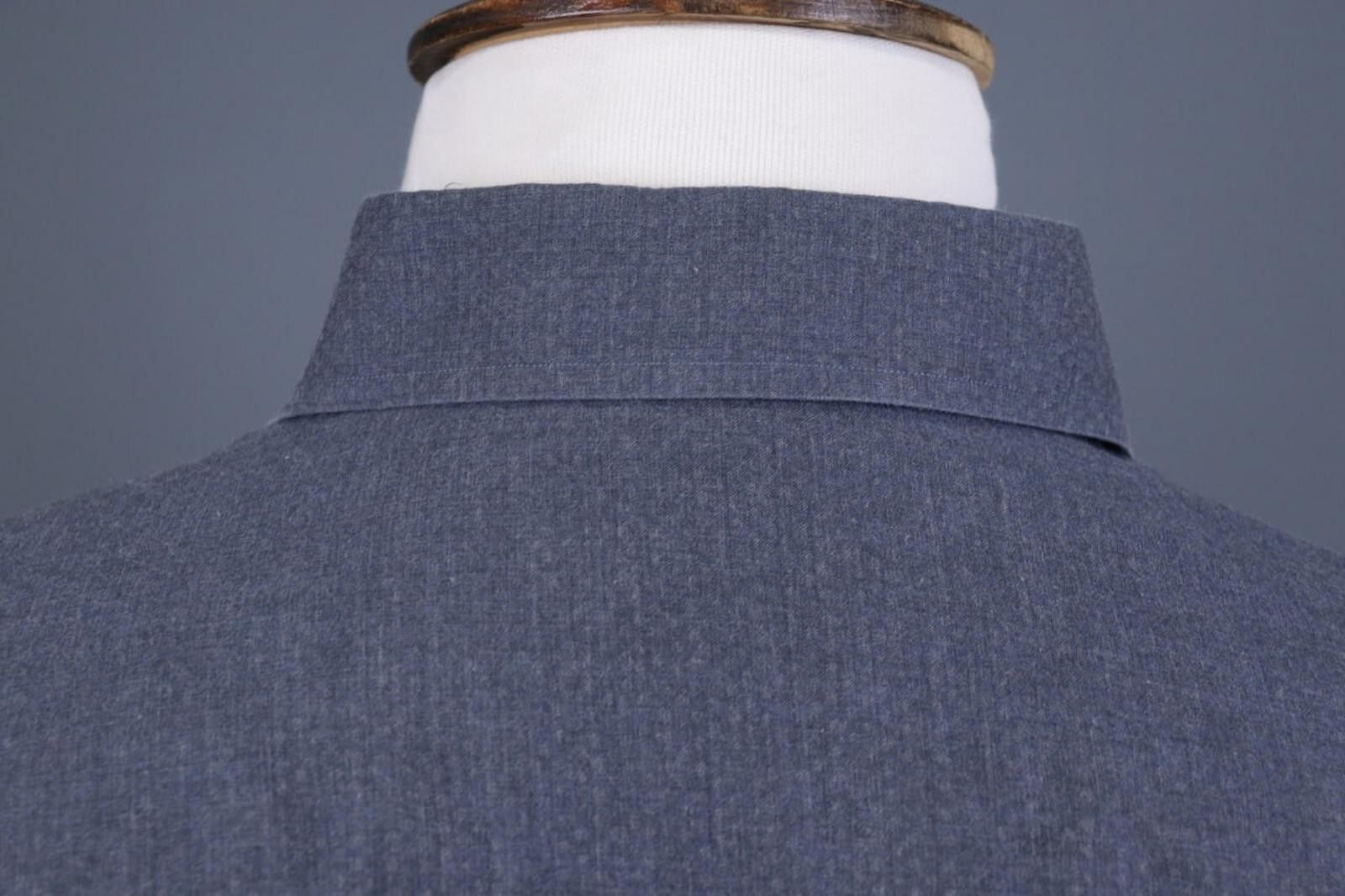 Eton Eton Slim Fit Blue Fine Twill Dress Shirt 42 / 17 / L Size US M / EU 48-50 / 2 - 12 Thumbnail
