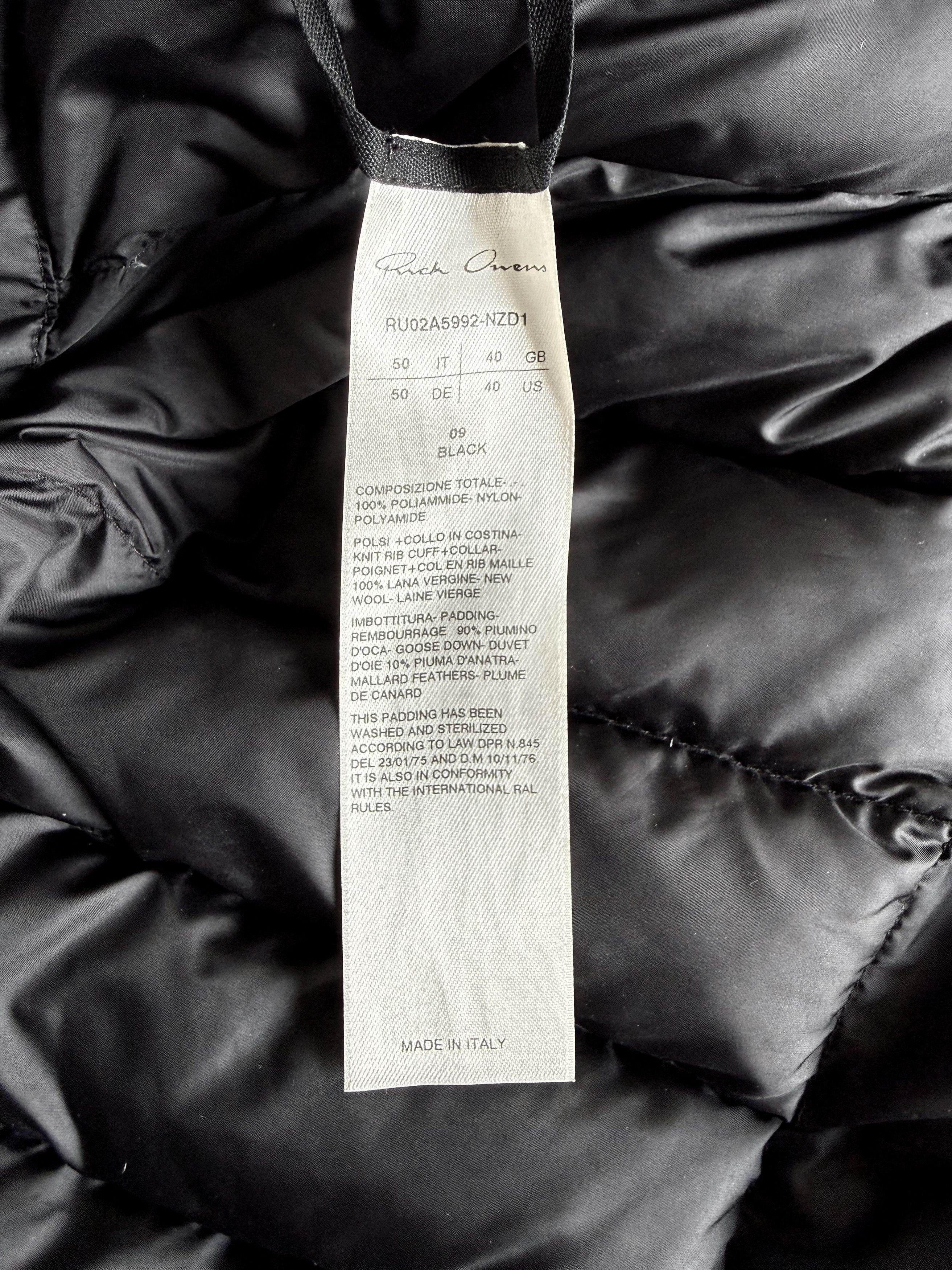 Rick Owens Black Down Liner Coat Size US M / EU 48-50 / 2 - 4 Thumbnail