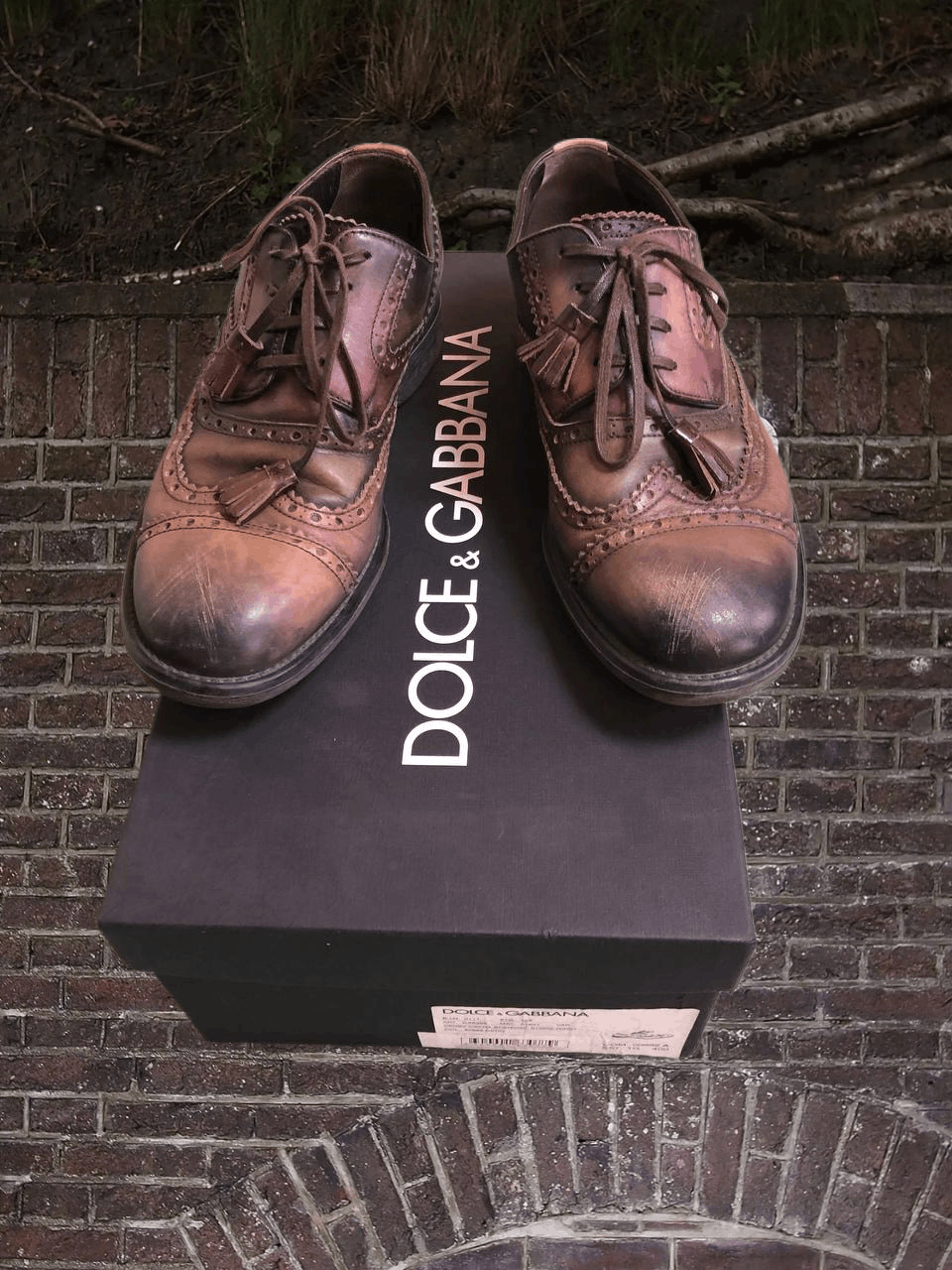 Dolce & Gabbana Dolce Gabbana Mens Tan brown leather shoes Size US 5 / EU 37 - 1 Thumbnail