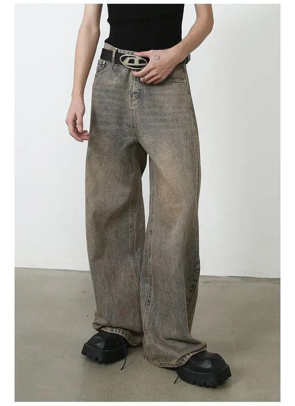 VIBE Faded Gray Flared Denim Jeans, Stack Jeans Size US 30 / EU 46 - 5 Thumbnail