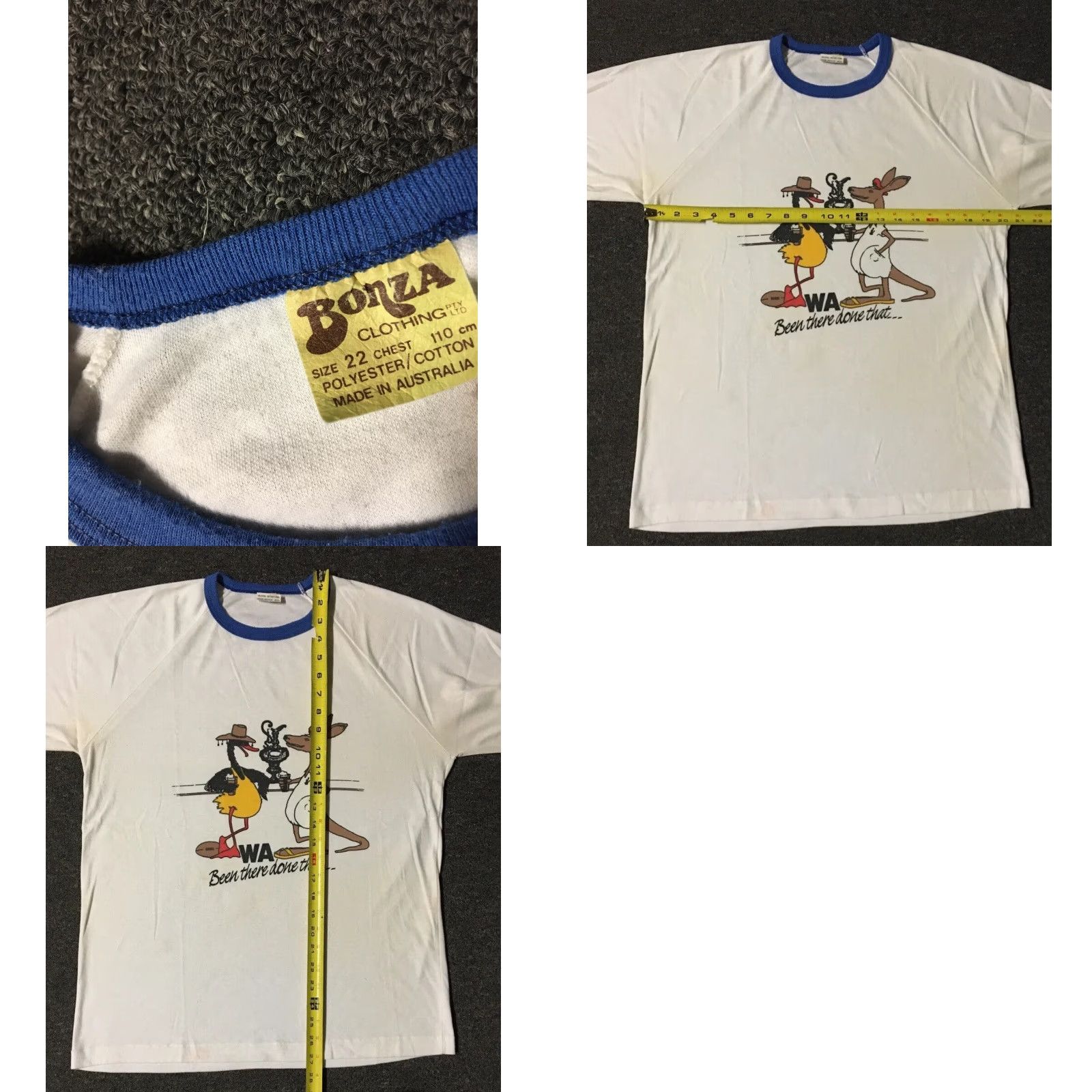 Vintage Vtg 70s Western Australia Been There Faded Shirt M Kangaroo Beer Funny Grunge 80 Size US M / EU 48-50 / 2 - 9 Thumbnail