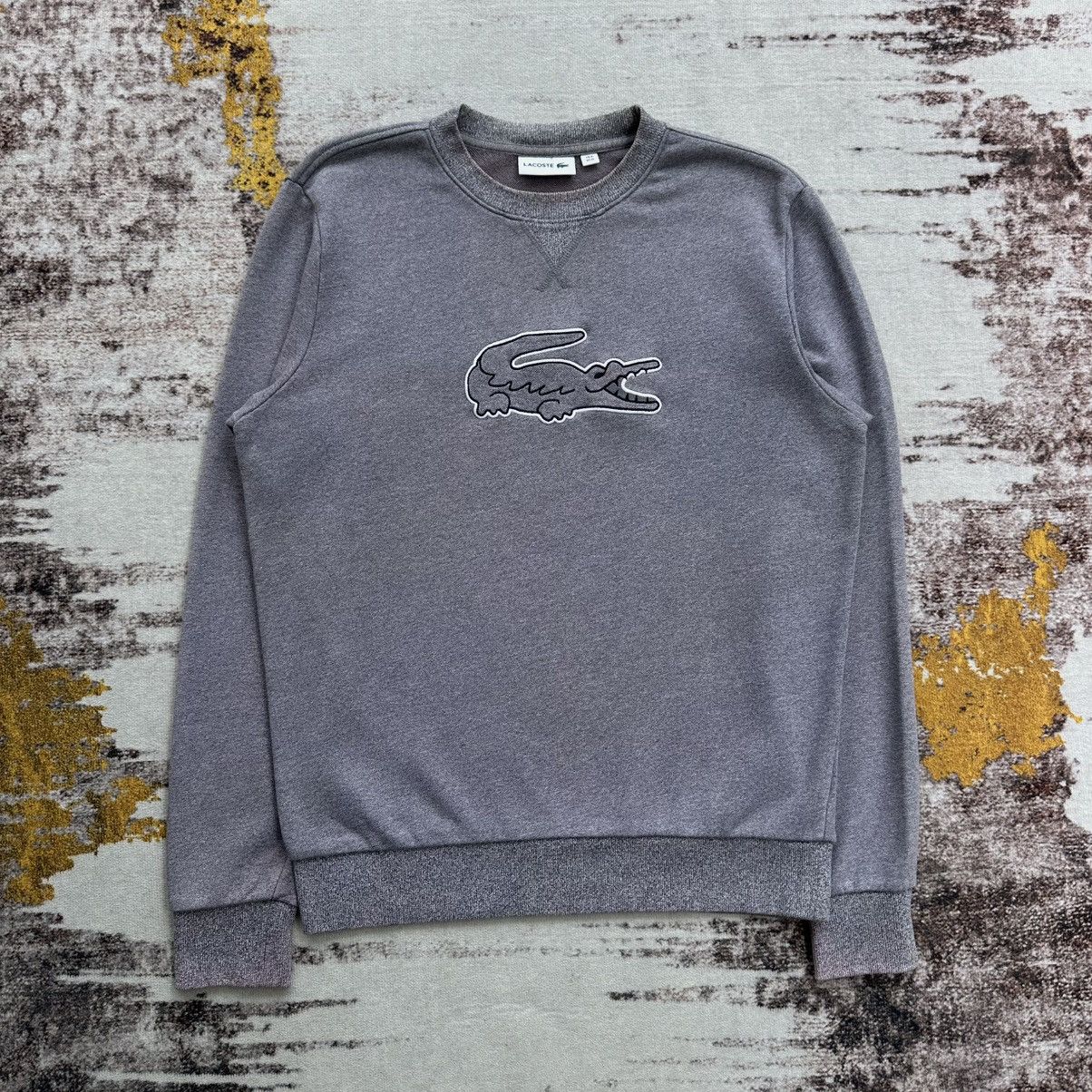 Lacoste LACOSTE LARGE LOGO CREW NECK GREY ESSENTIALS SWEATSHIRT Size US M / EU 48-50 / 2 - 2 Thumbnail