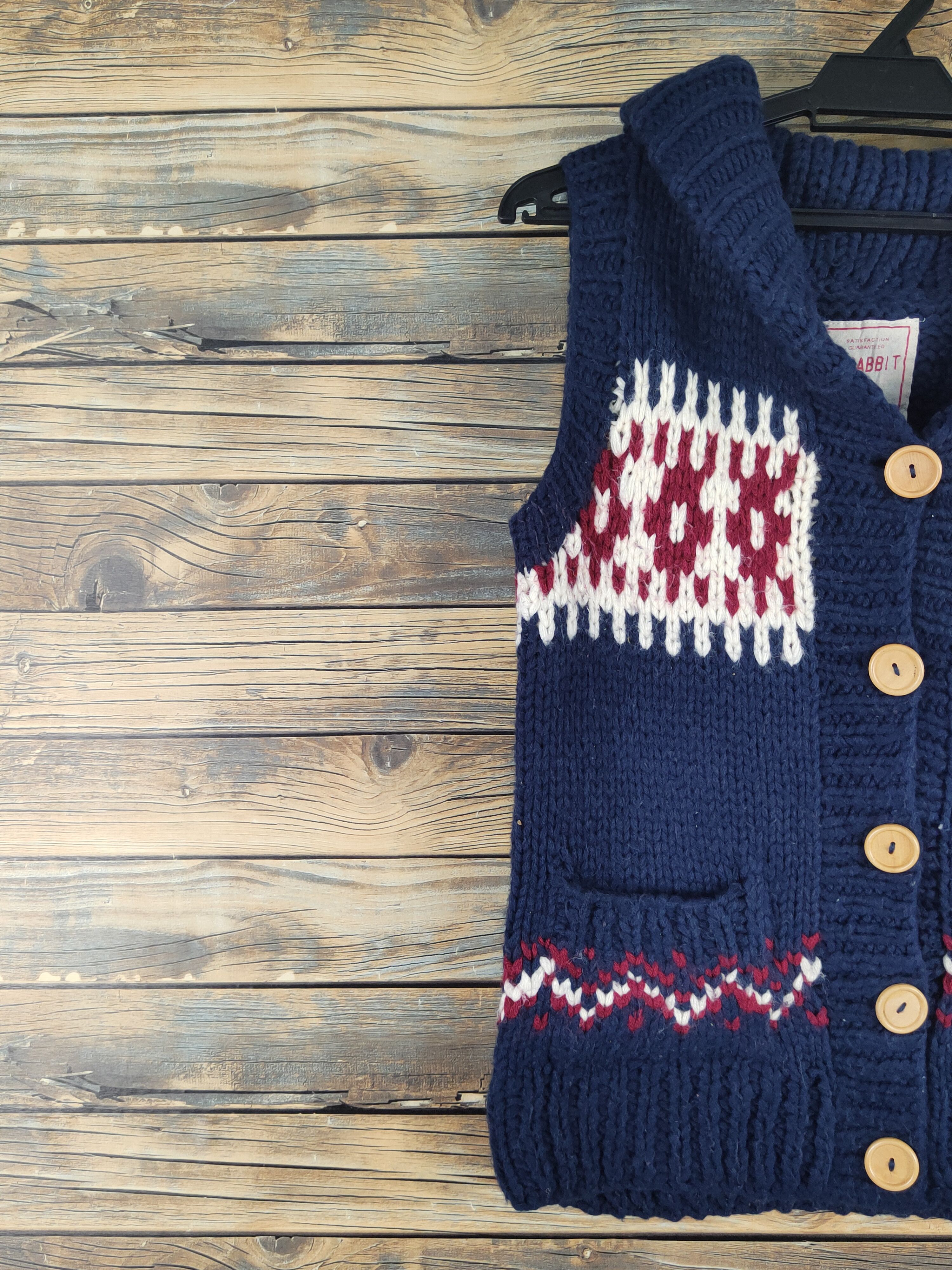 Japanese Brand × Vintage japan Asrabbit Navy Knitwear Vests #W1662 Size S / US 4 / IT 40 - 3 Thumbnail