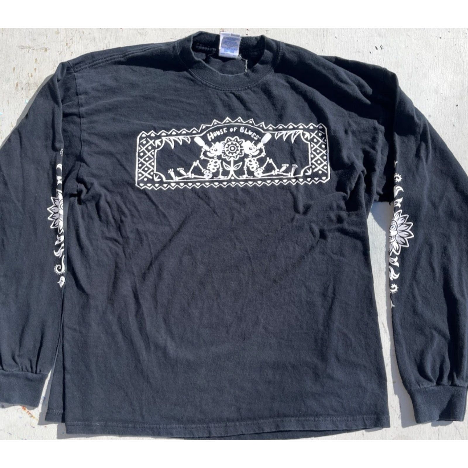 Vintage VINTAGE House of Blues T-Shirt Black Logo Long Sleeve XL Production Staff Rock HOB Men’s Shirt Size US XL / EU 56 / 4 - 2 Thumbnail