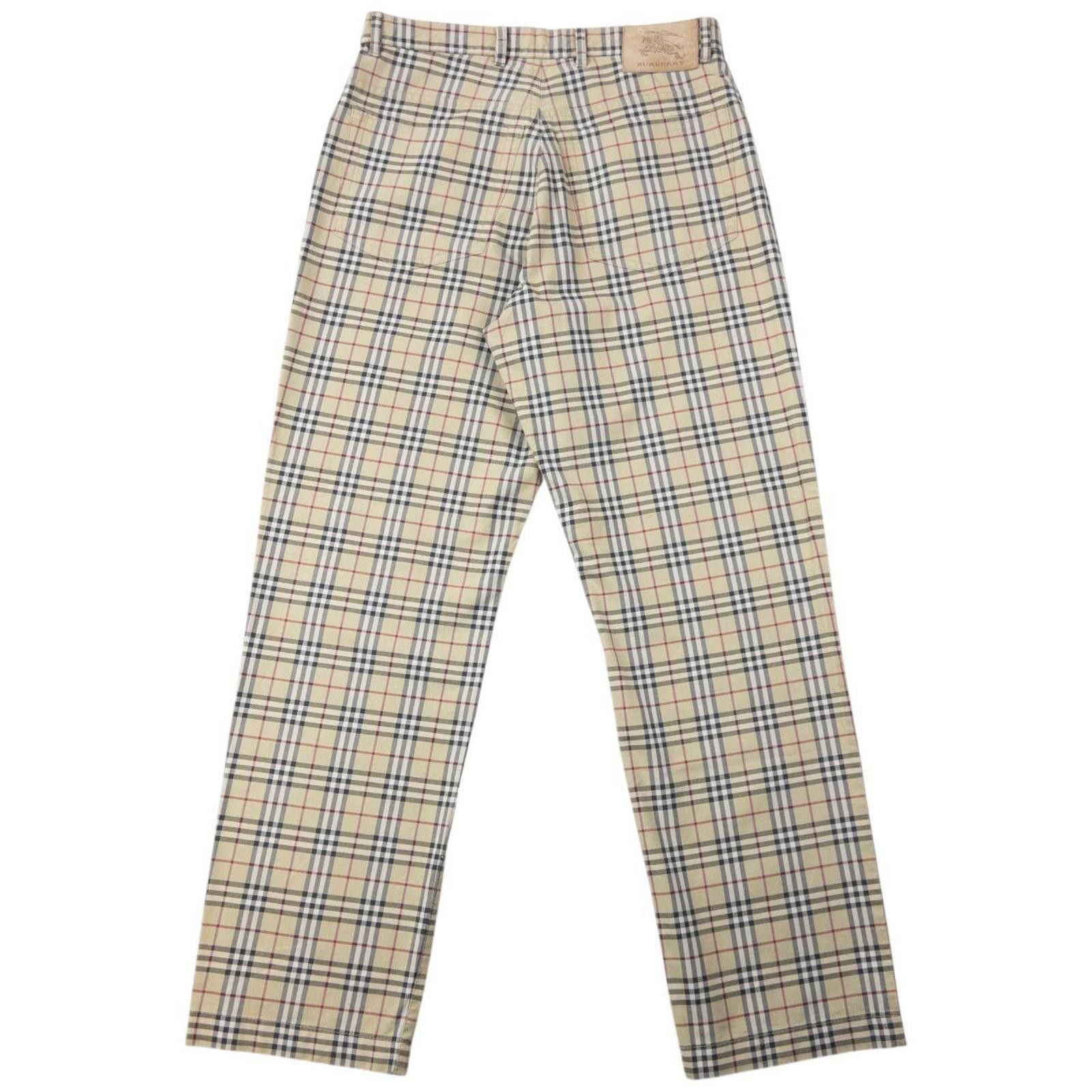 Vintage 2000s Burberry Nova Check Trousers Size W29