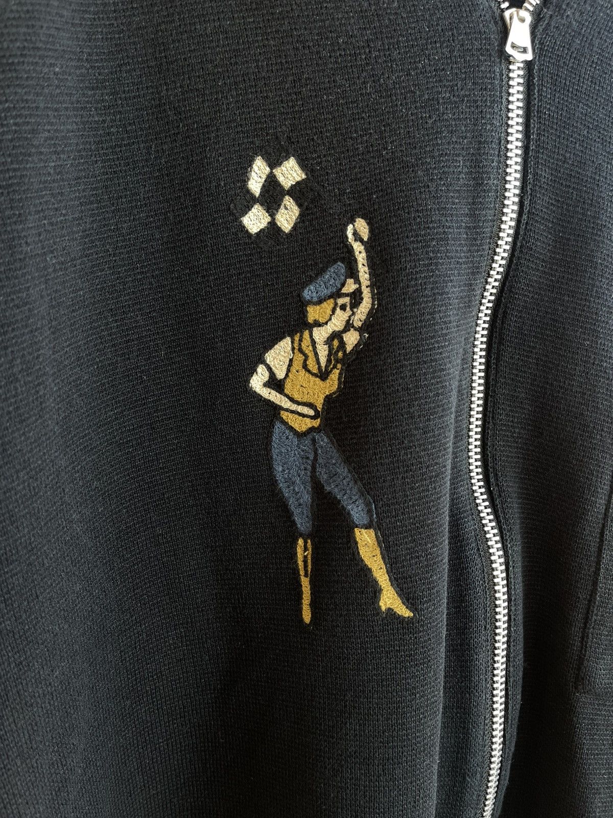 Japanese Brand Old Crow Speed Shop Glad Hand Belly Tank Knit Blouson Jacket Size US XL / EU 56 / 4 - 4 Thumbnail